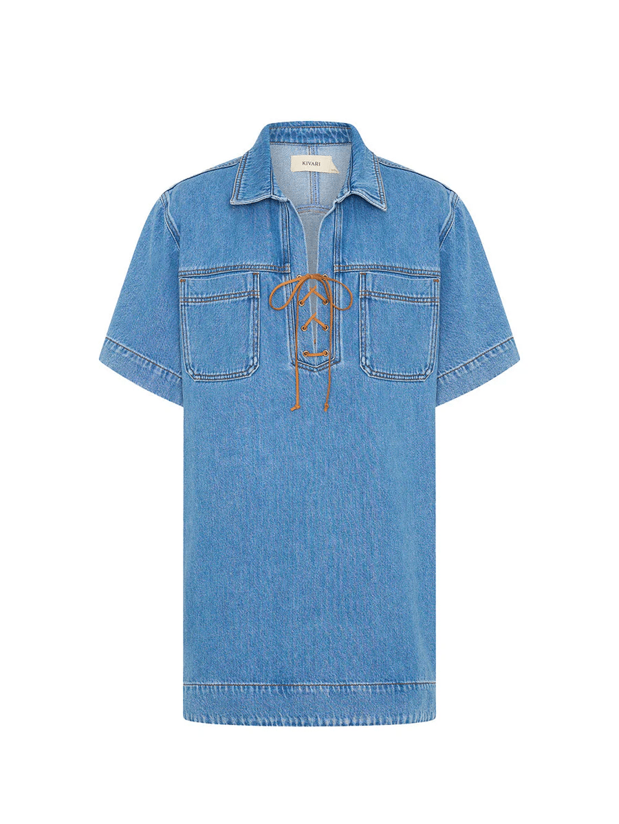 Evie Denim Dress - Dress