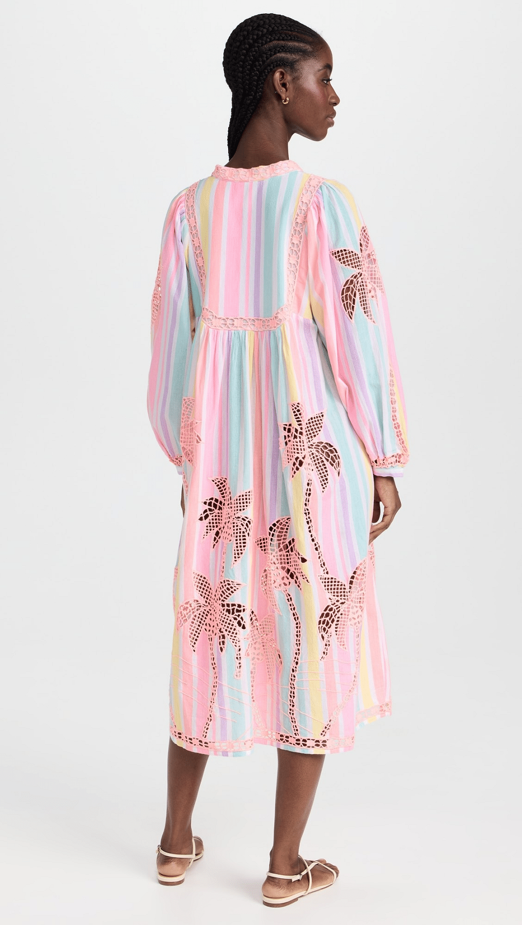 Embroidered Coconut Richillieu Cover Up - Cover Up