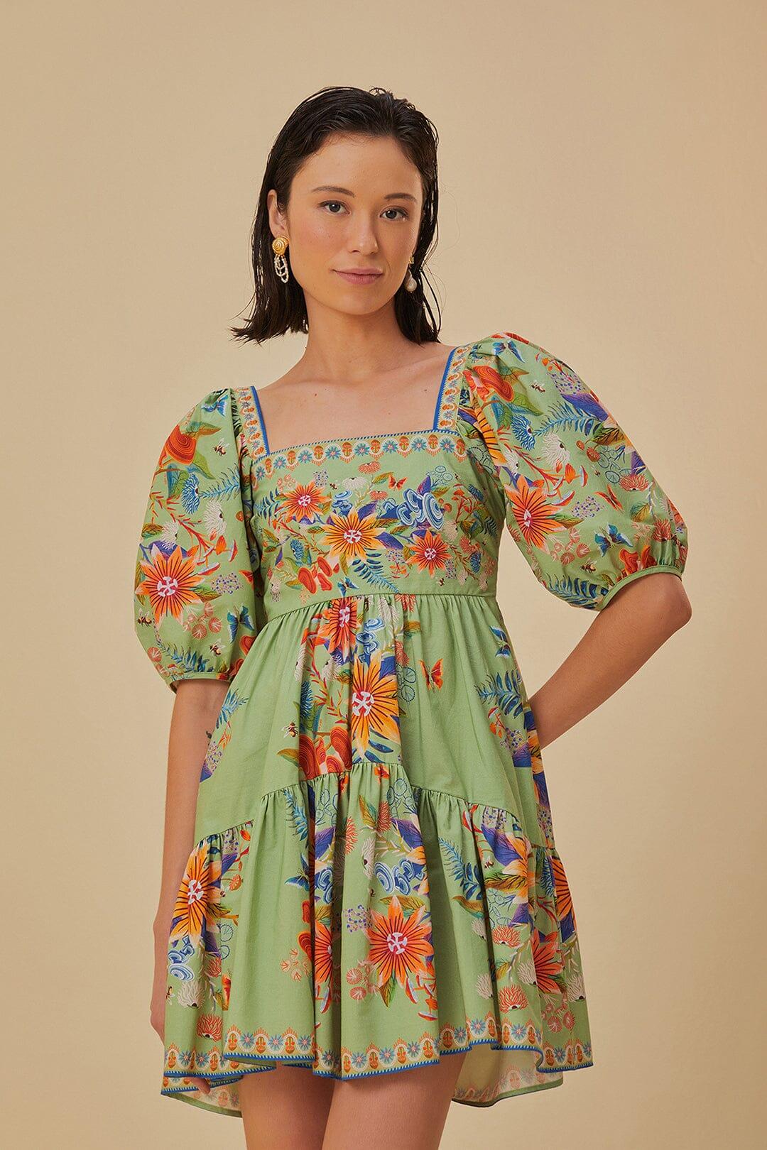 Bright Yard Green Mini Dress - Dress