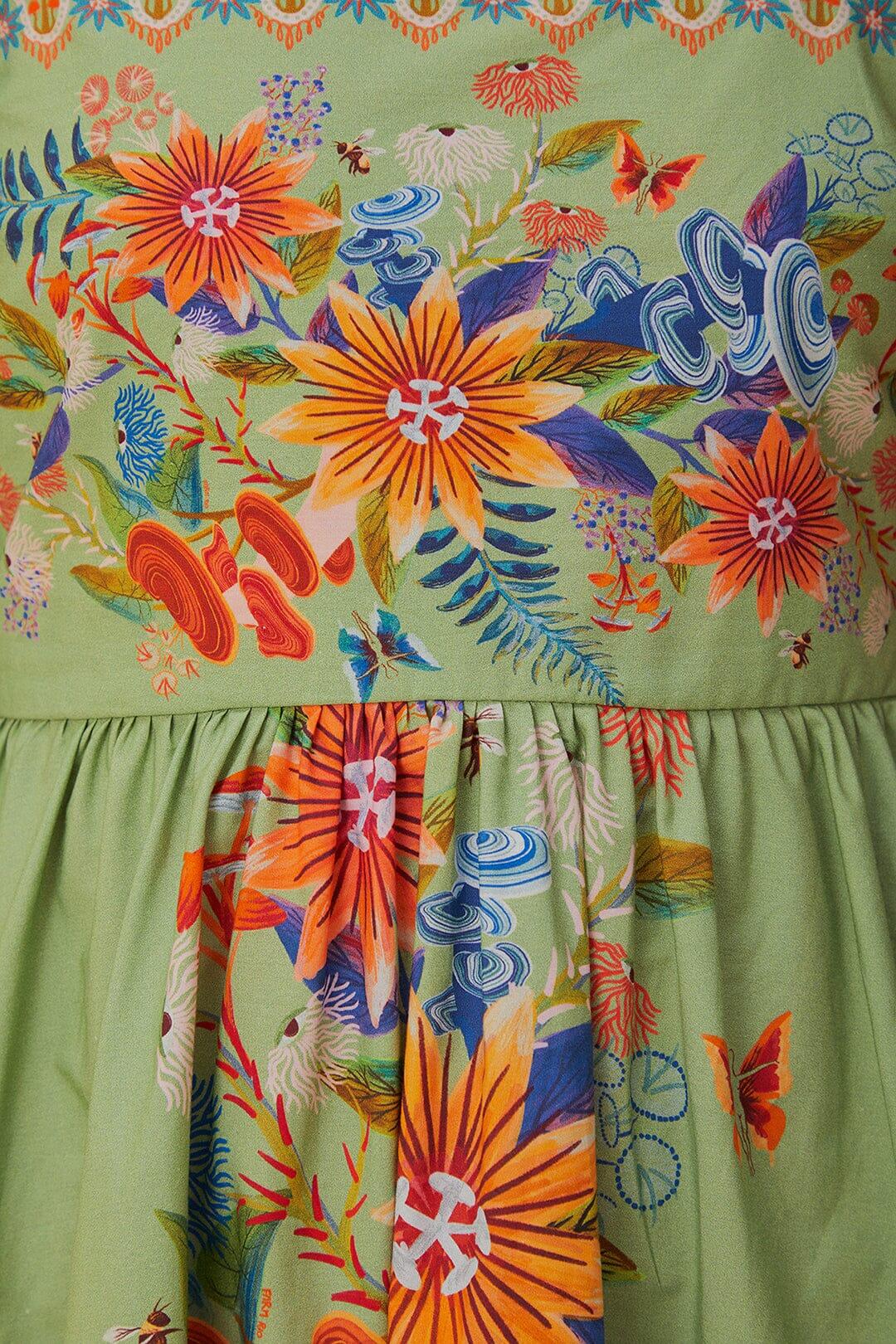Bright Yard Green Mini Dress - Dress