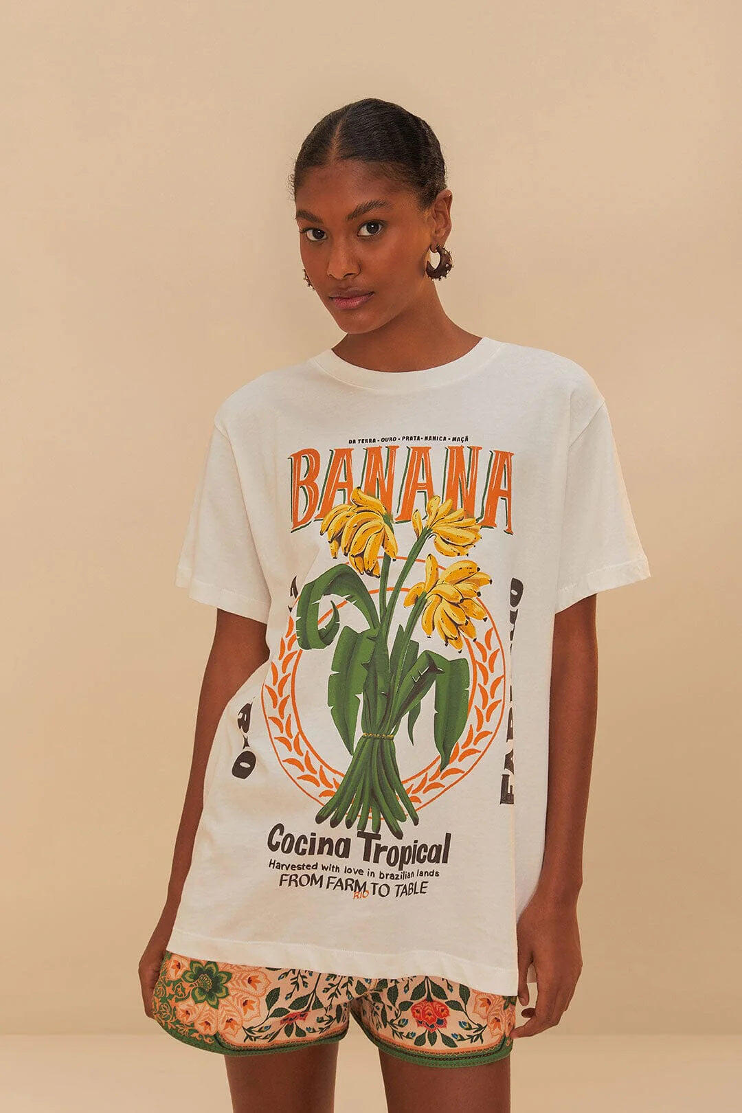 Off White Banana Cocina Relaxed T-Shirt