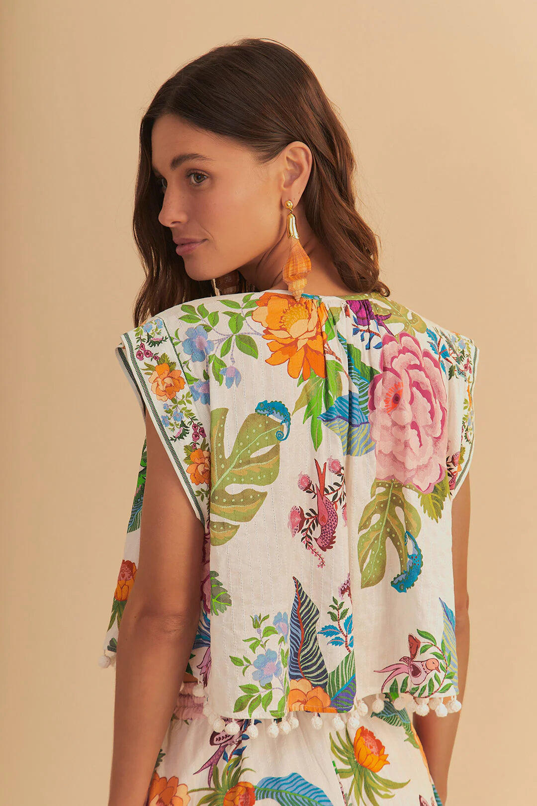 Off White Sweet Bloom Blouse