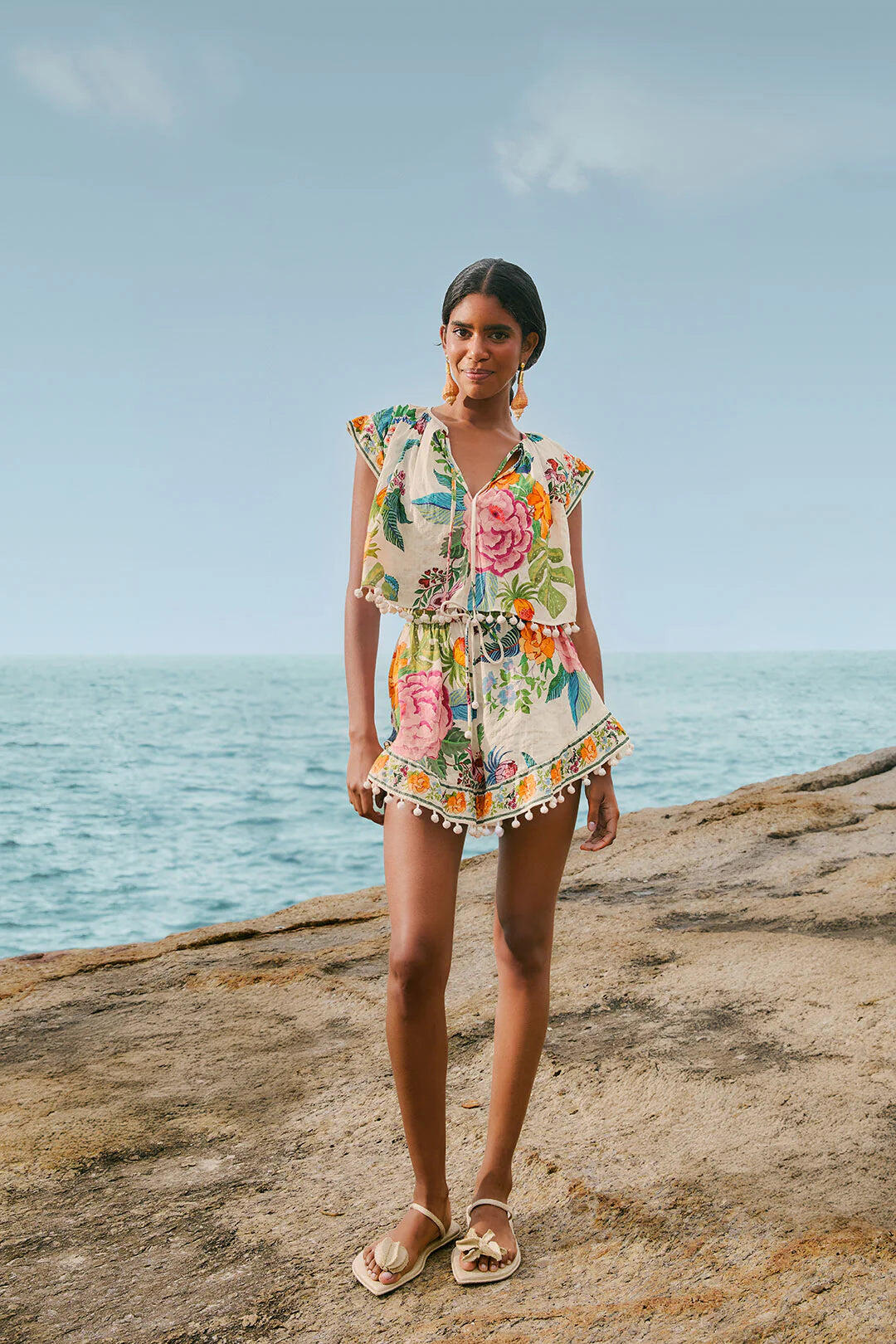 Off White Sweet Bloom Blouse