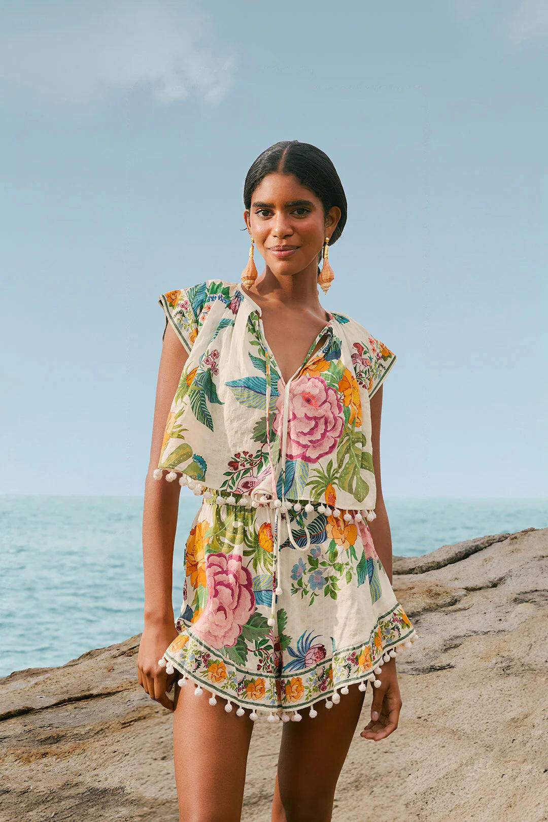 Off White Sweet Bloom Blouse