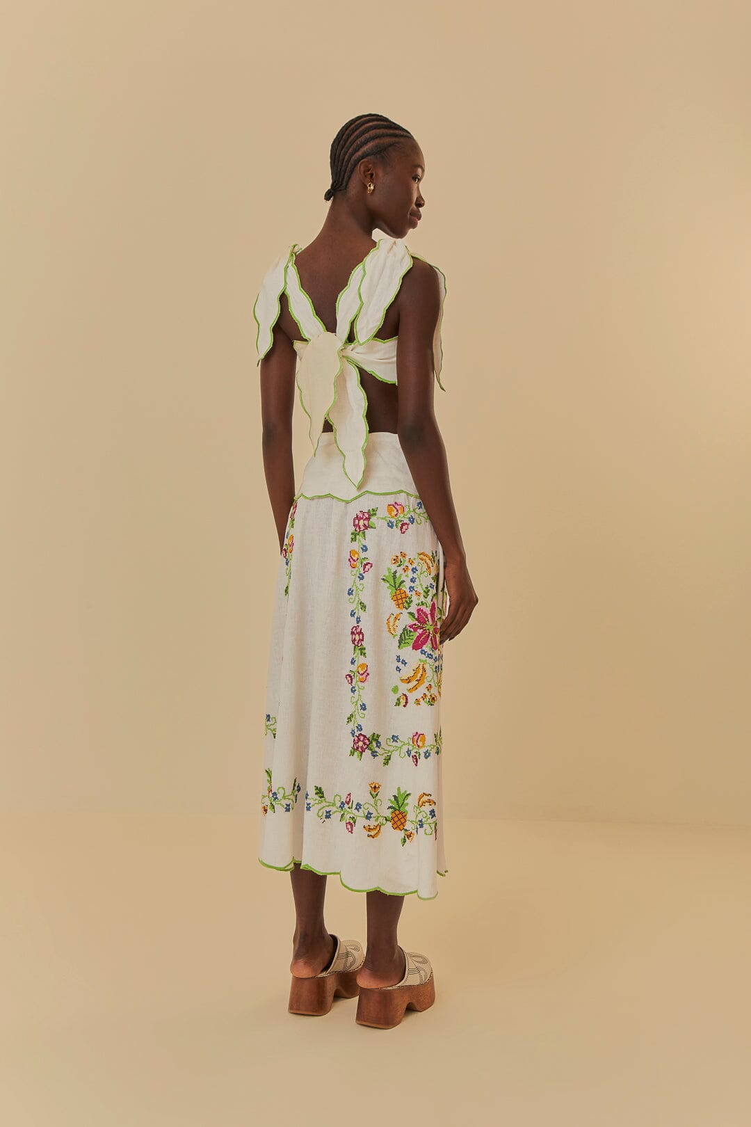 Tropical Romance Off White Maxi Dress - Dress