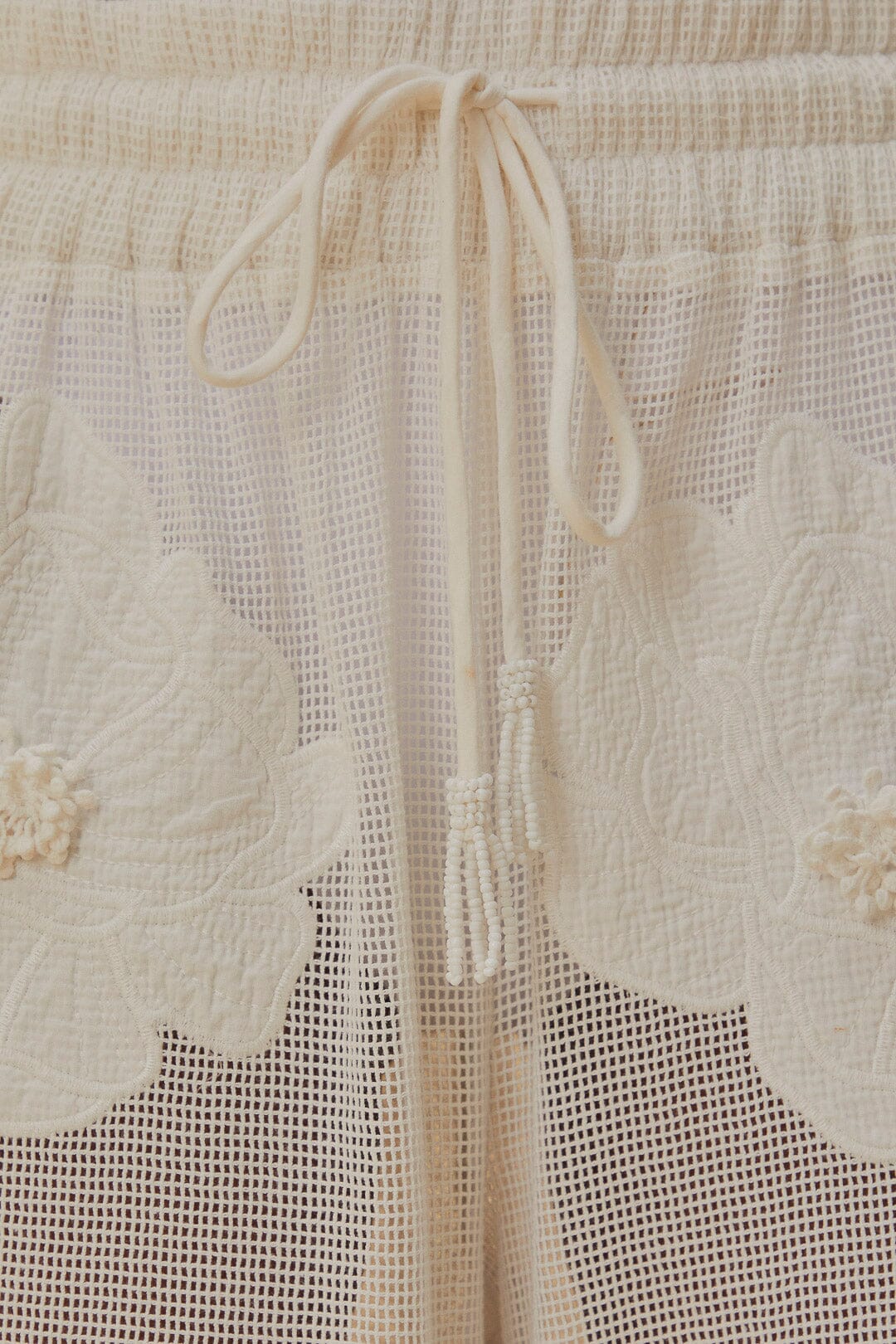 White Flower Pants - Bottoms