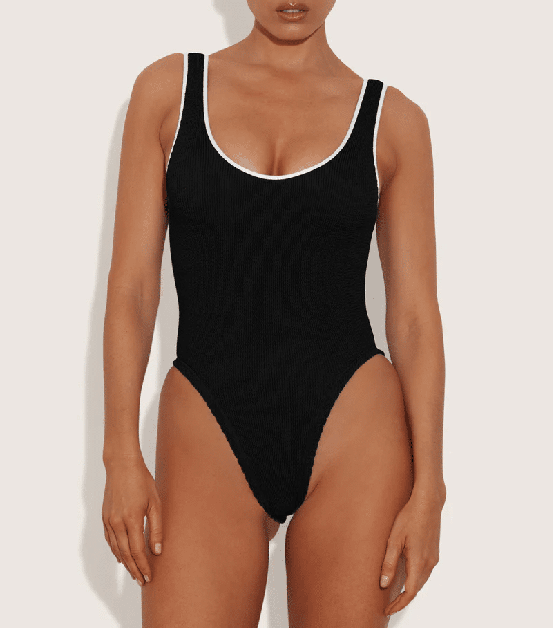 Faye Contrast Swim Black/White - ONE SIZE - One Piece