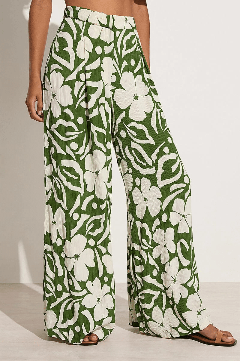 Felicity Pants Pavito Floral-Olive - Bottoms