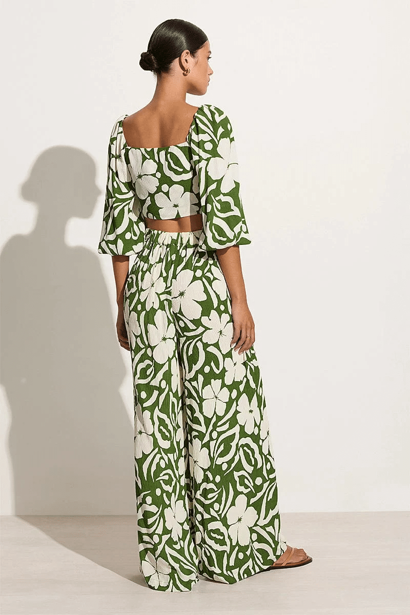 Felicity Pants Pavito Floral-Olive - Bottoms