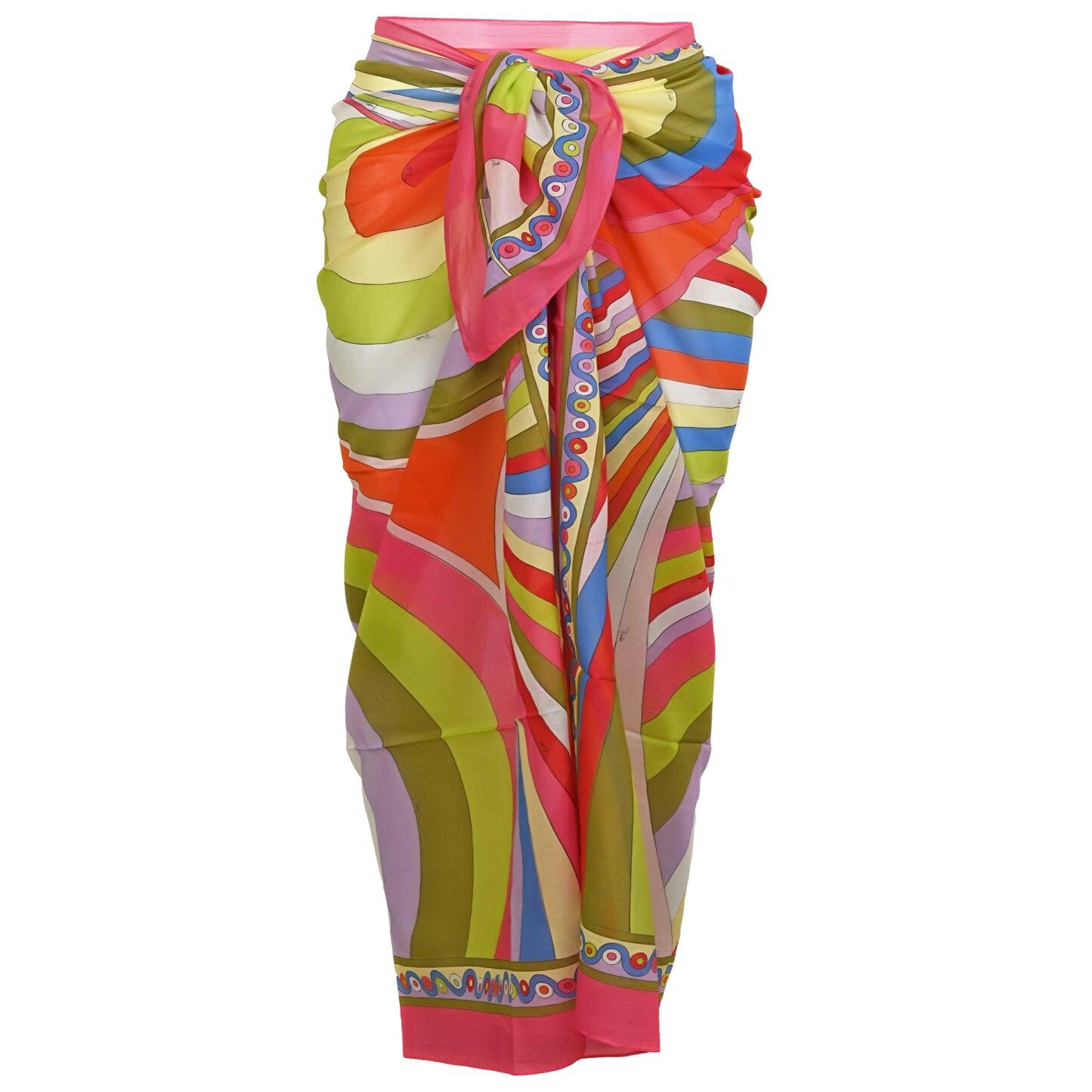 Iride and Onde-Printed Sarong Multi