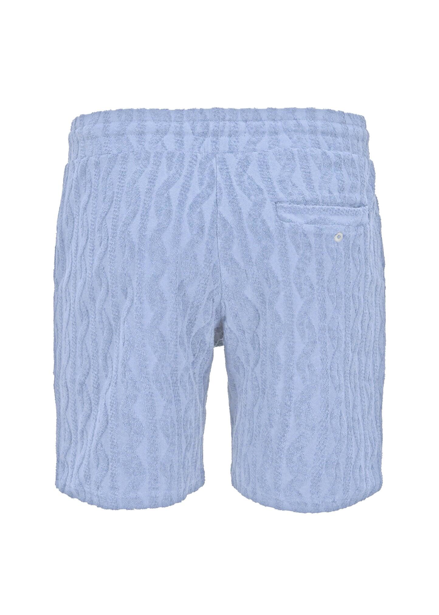 Augusto Terry Jacquard Short Chambray Blue