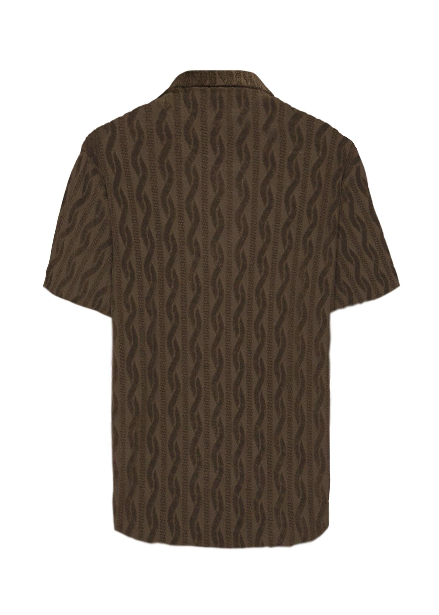 Faustino Jacquard Terry Cotton Polo Short Sleeve Seawood