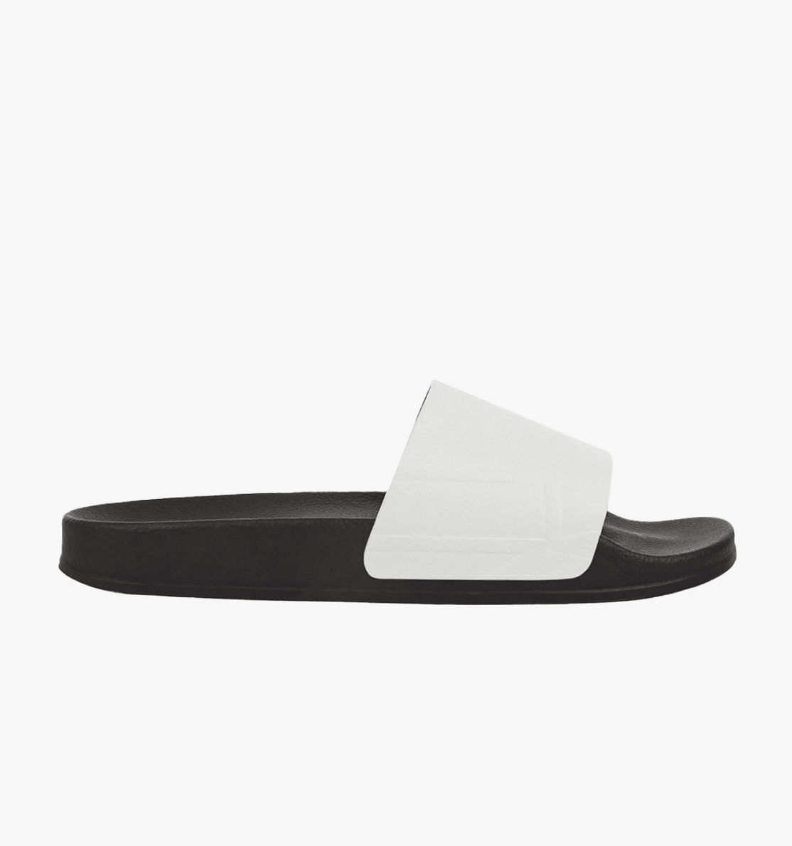 Humberto Suede Sliders - White And Black