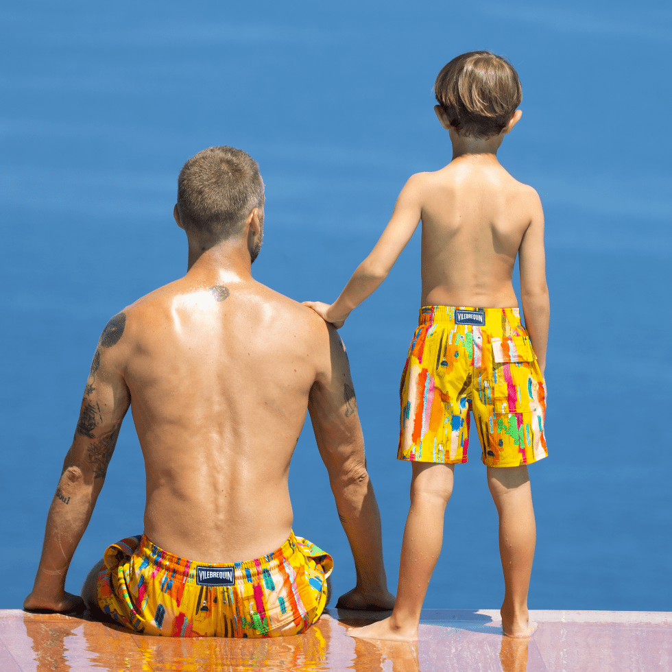 Mens stretch swim trunks online