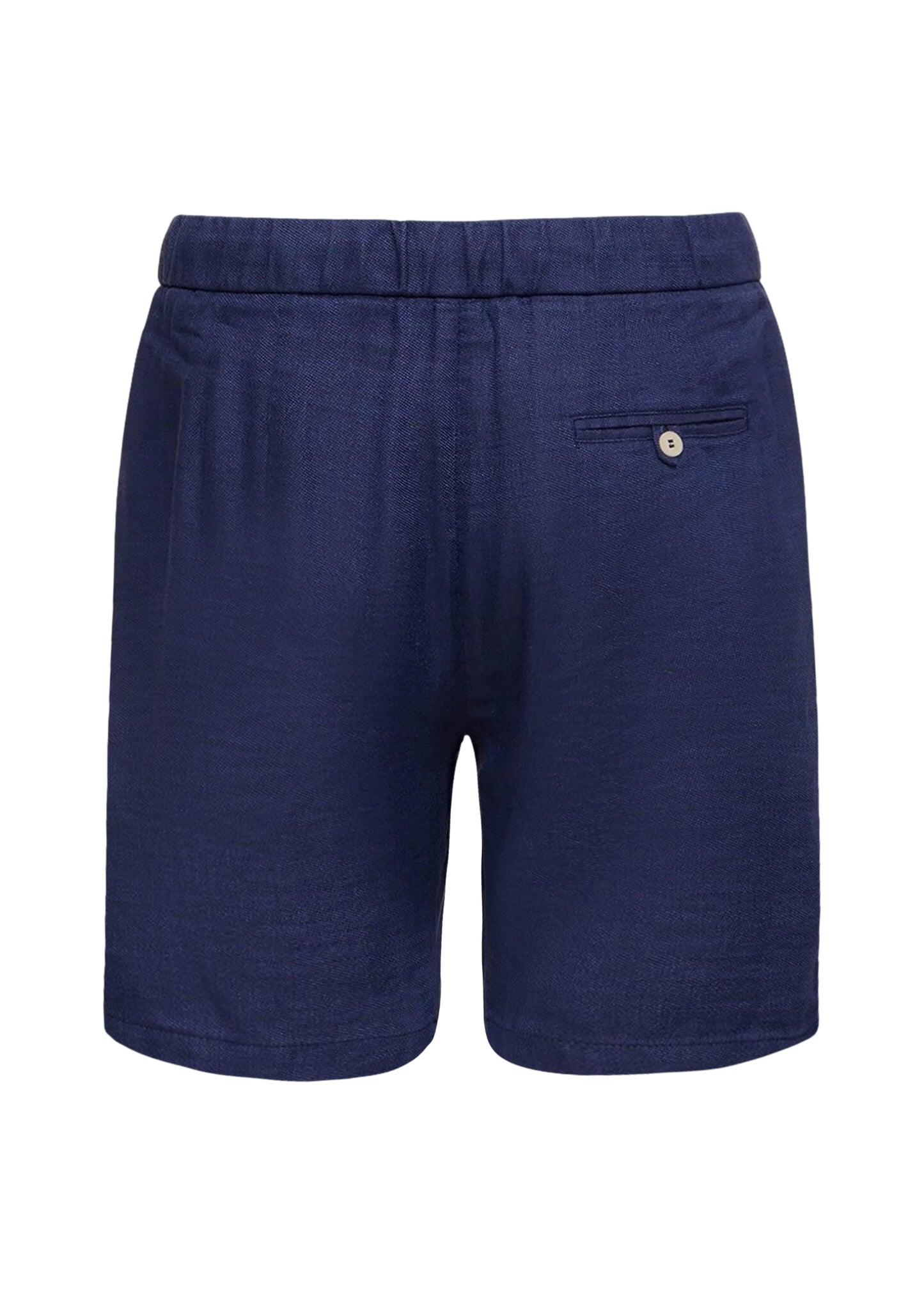 Mens Linen Shorts in Navy Blue