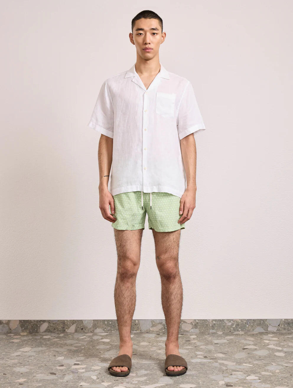 Rio Swim Short Ipanema Micro Print Pistachio