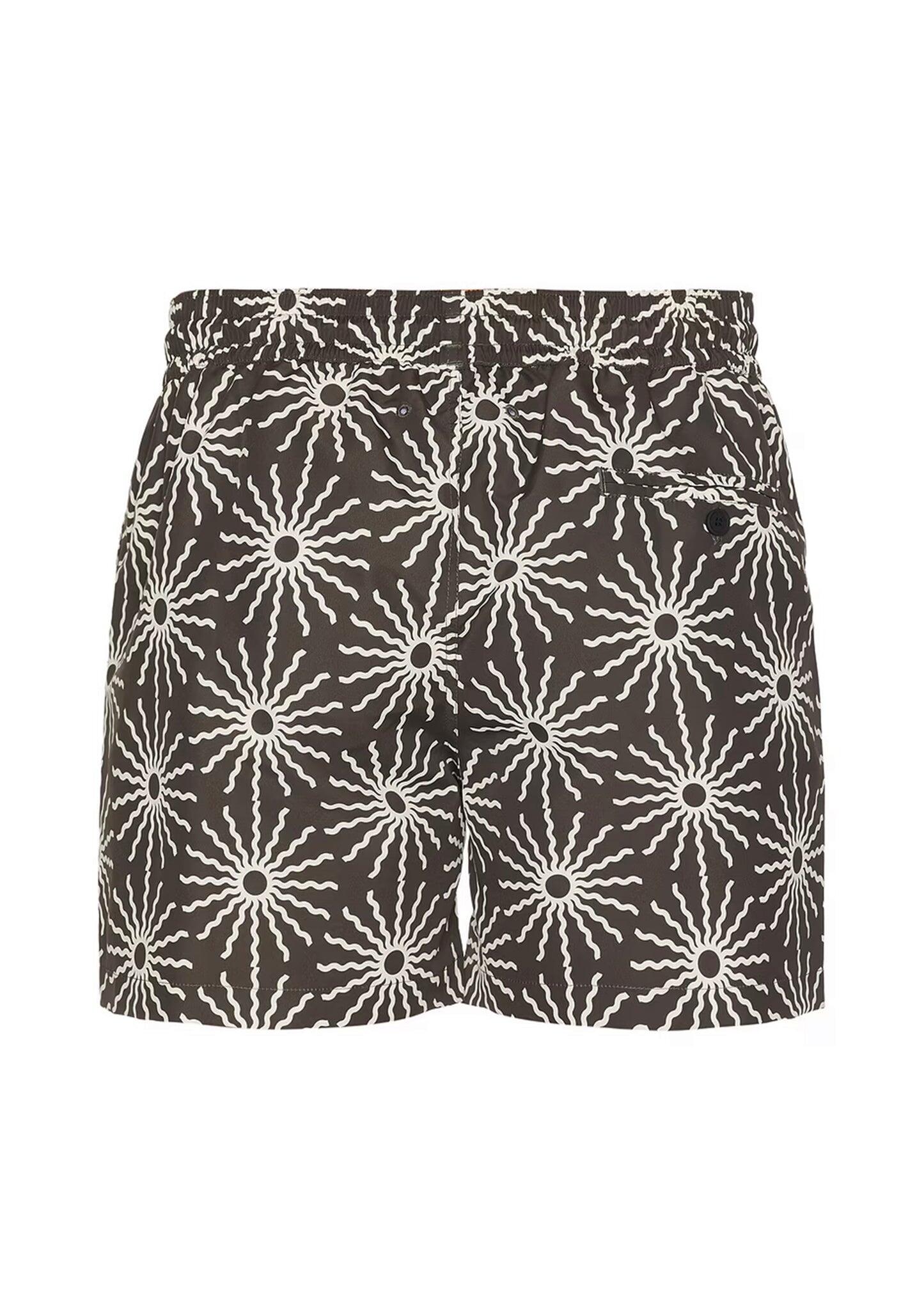 Rio Swim Short O Sol Print Seawood & Ivory