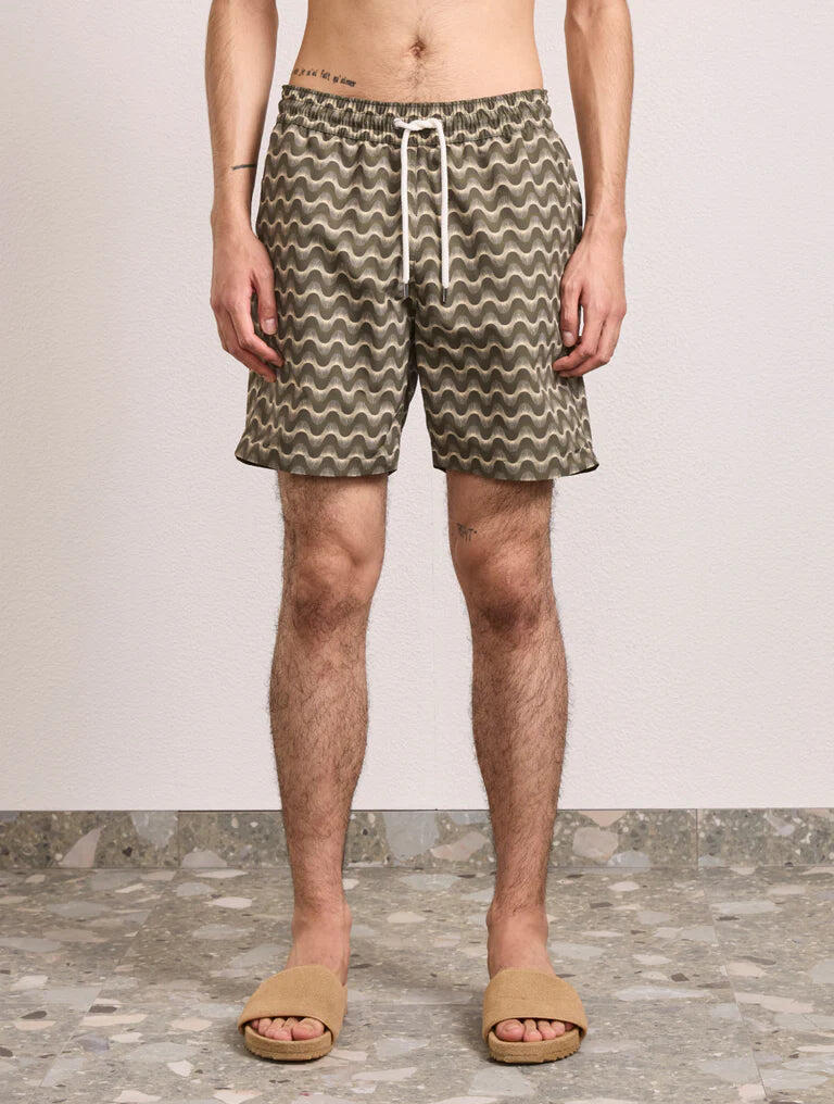 Santos Swim Short Copa Raio Do Sol Dark Olive & Dried Moss