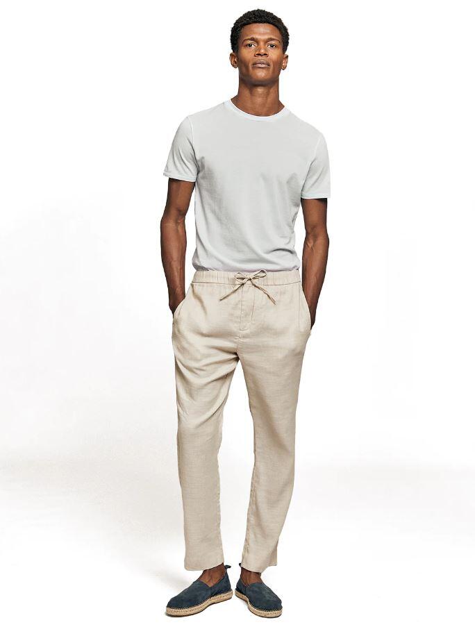 Men’s Oscar STR Linen Chinos Sand