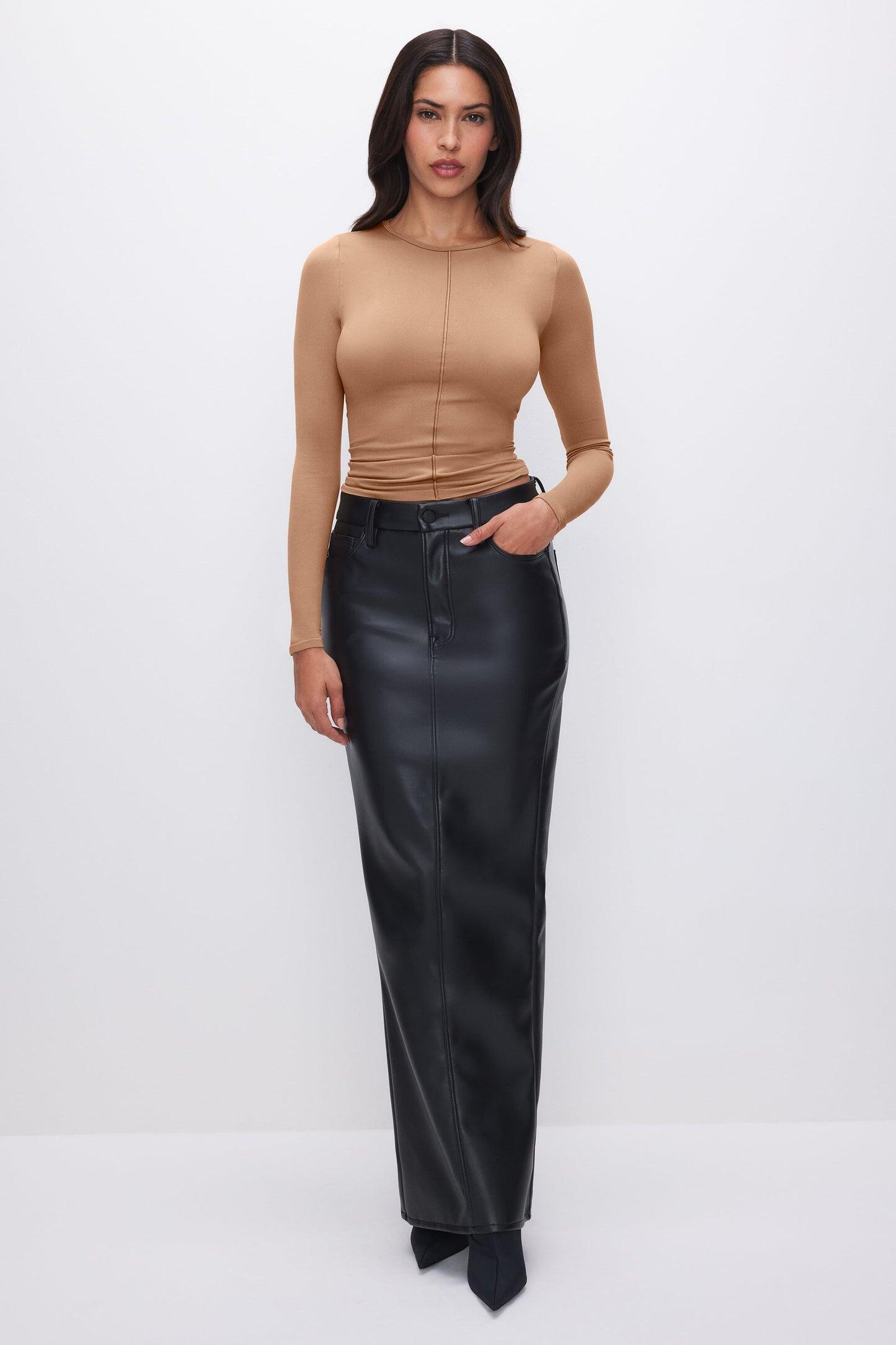 Sculpted Seamless Long Sleeve Tee Pecan - Top