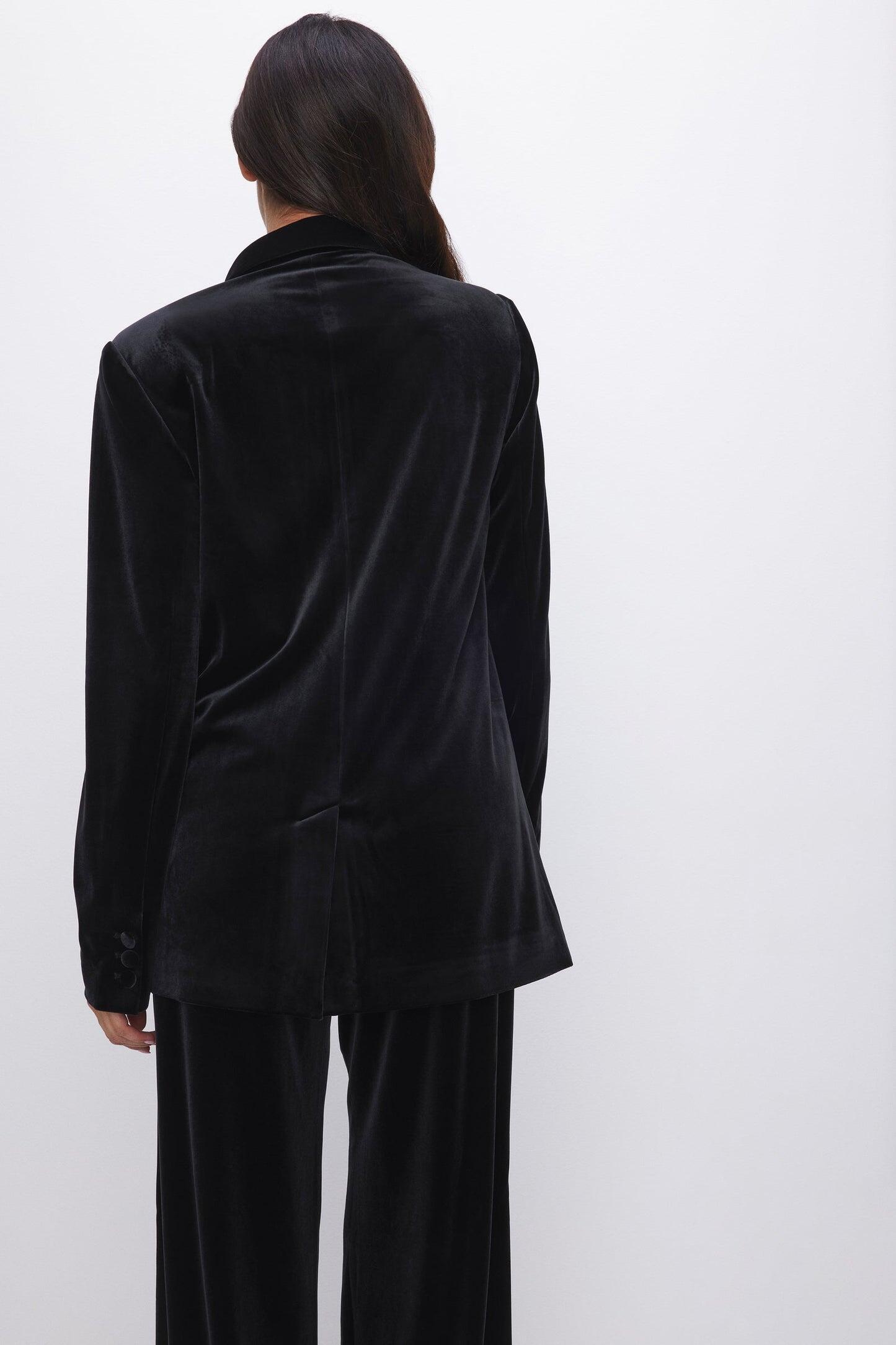 Velvet Boss 2.0 Blazer Black & Wide Leg Trouser Black - Jacket
