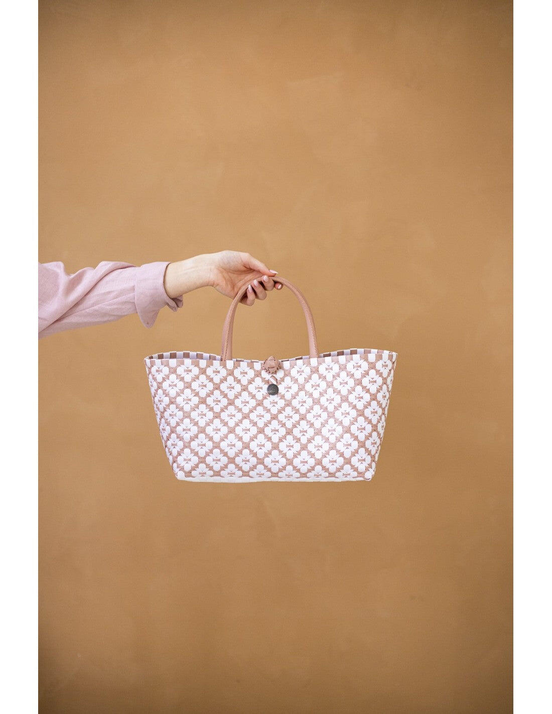 Mini Motif Bag Copper Blush With White Pattern