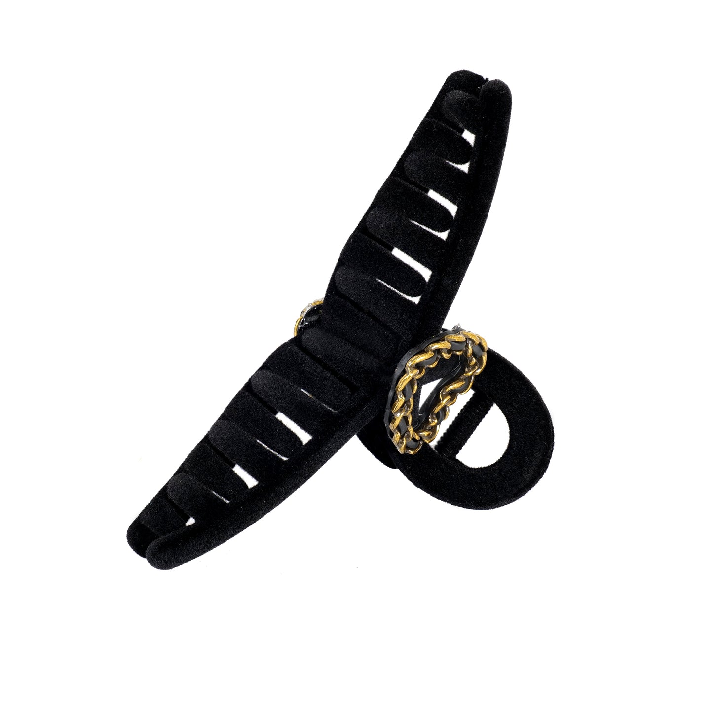 Popular Velvet Hair Claw Clips Heart Large - Hair Accessories