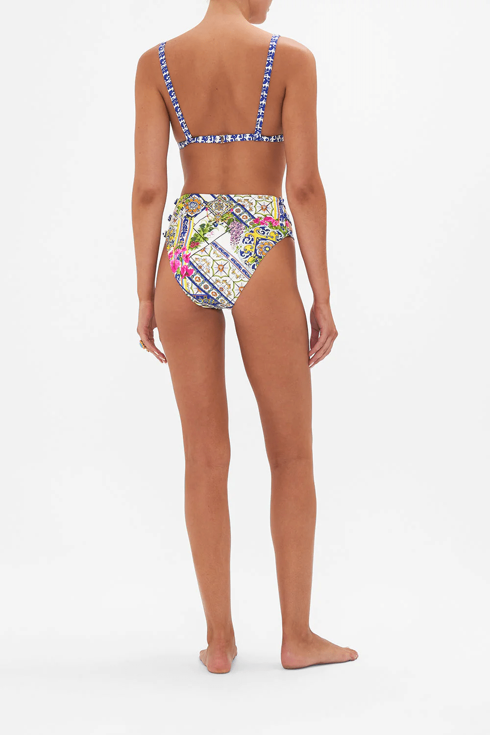 High Waist Pant With Button Detail Amalfi Amore - Bikini Bottom