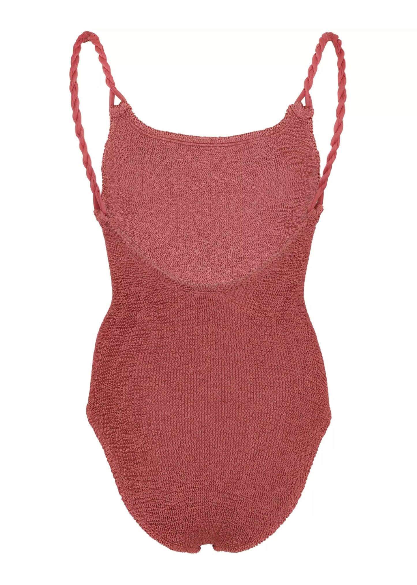 Camille One Piece Metallic Rosewood
