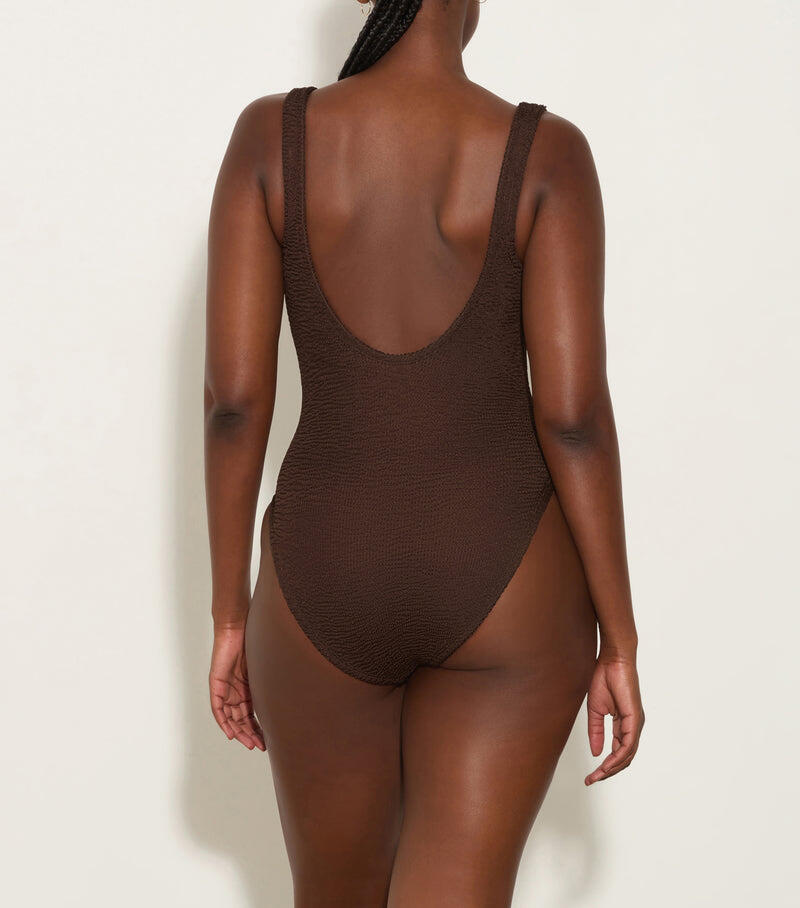 Celine Swim Metallic Chocolate