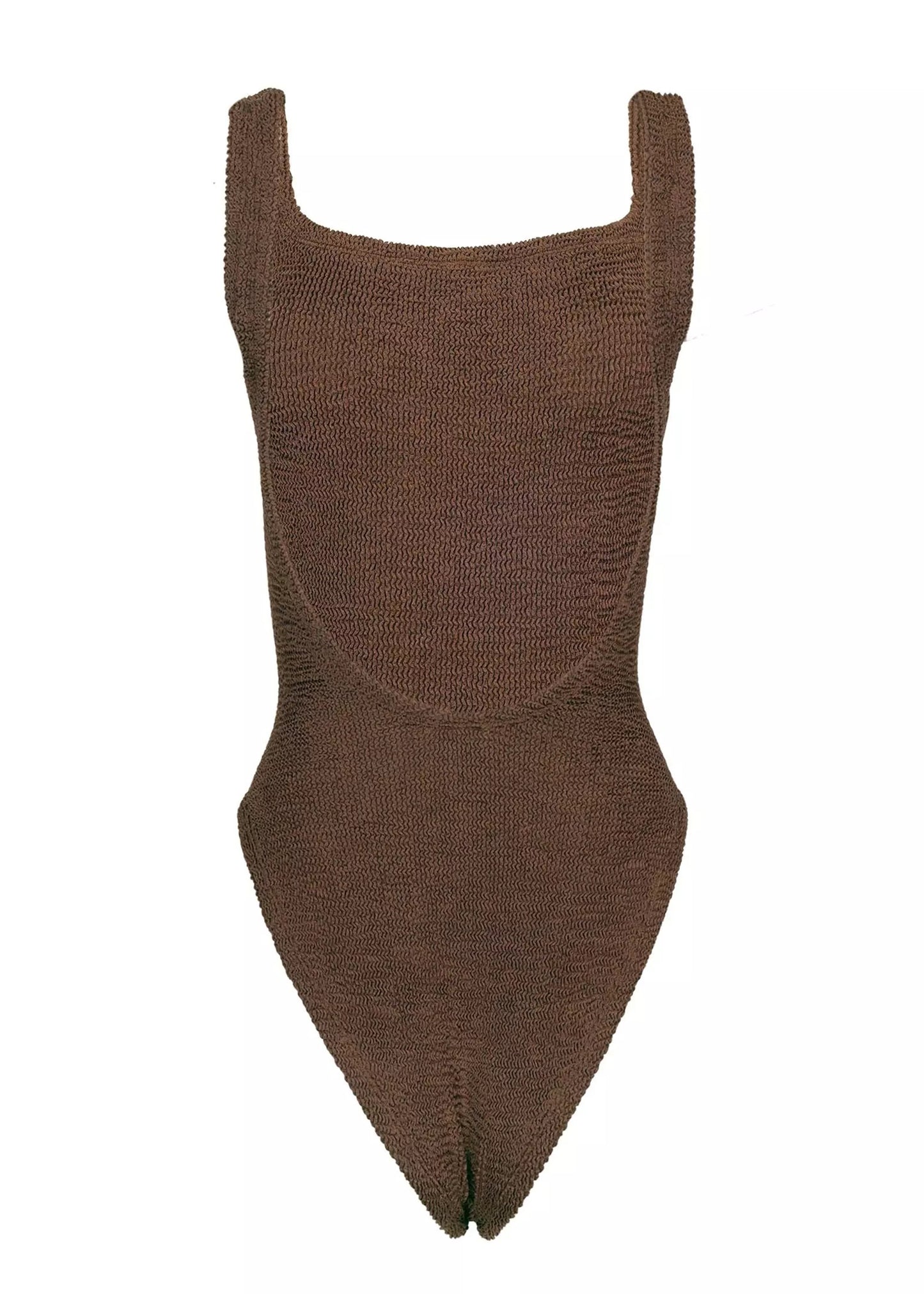 Classic Square Neck Swim Metallic Chocolate
