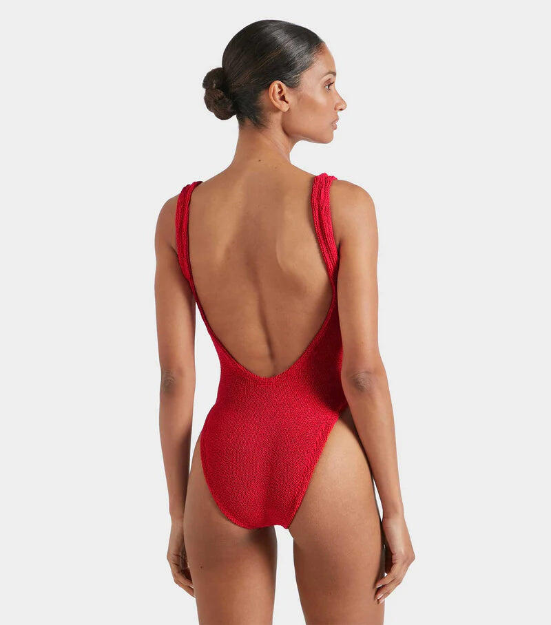 Classic Square Neck Swim Red