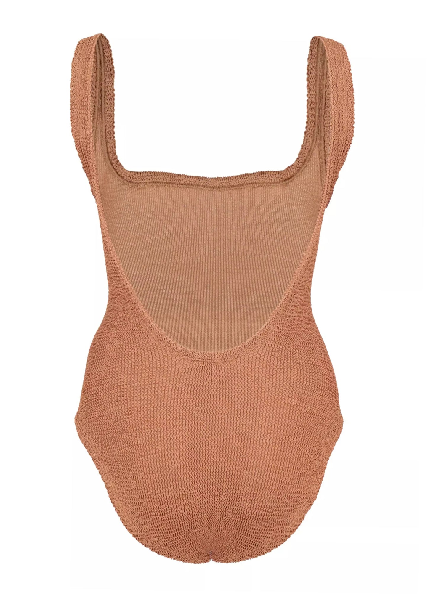 Coverage Square Neck Swim Metallic Cocoa