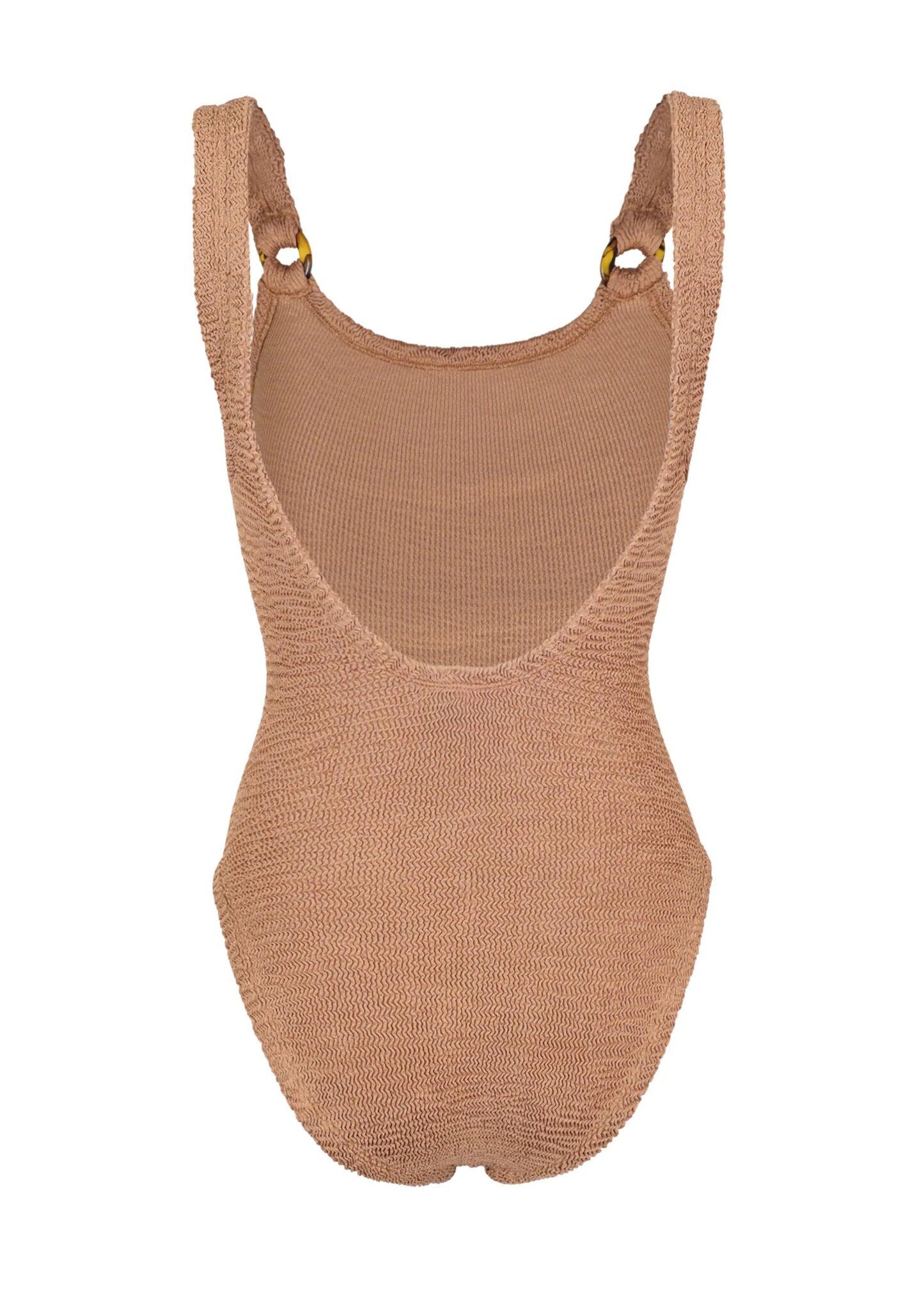 Domino One Piece Metallic Cocoa