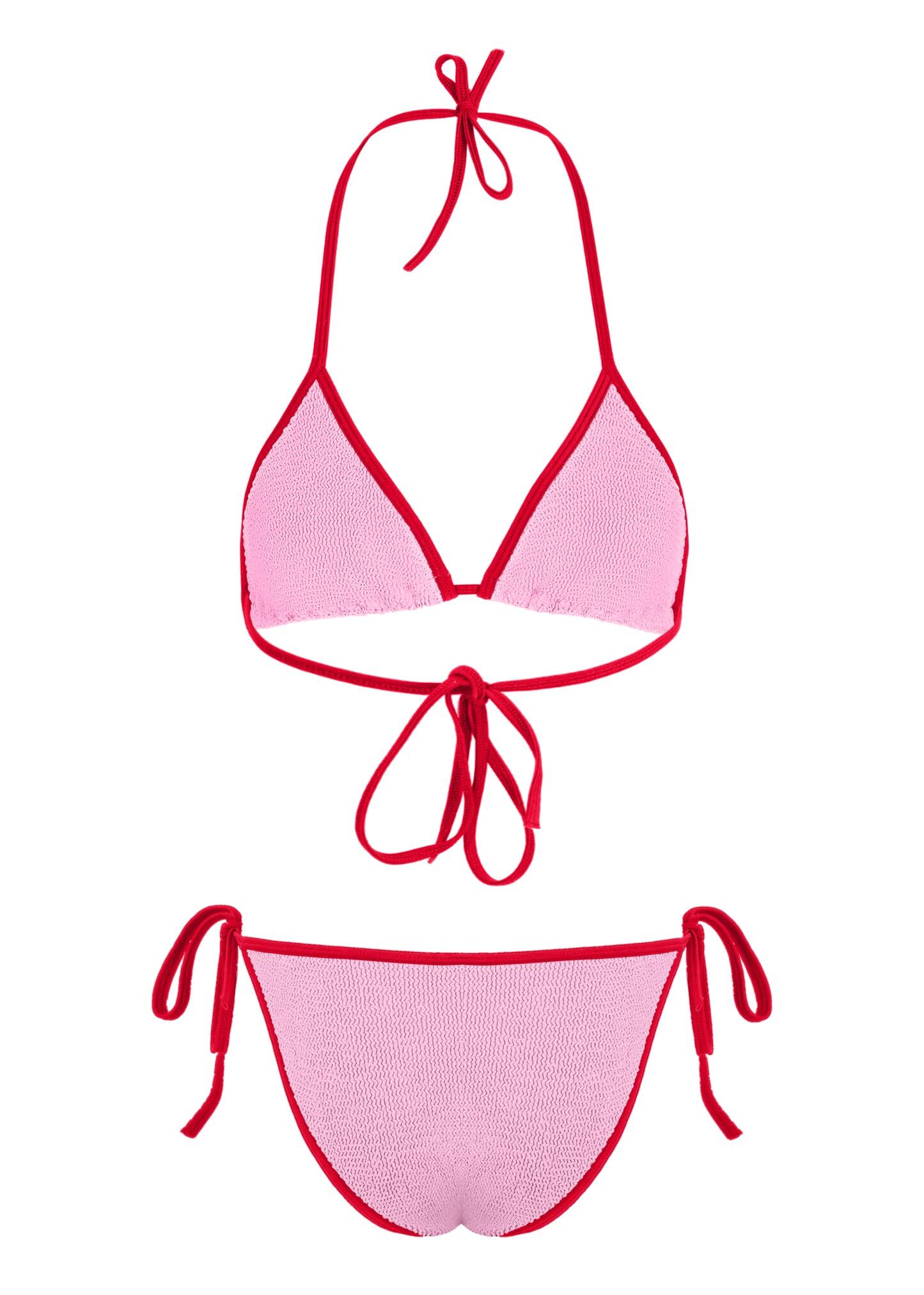 Gina Bikini Contrast Bubblegum/Red