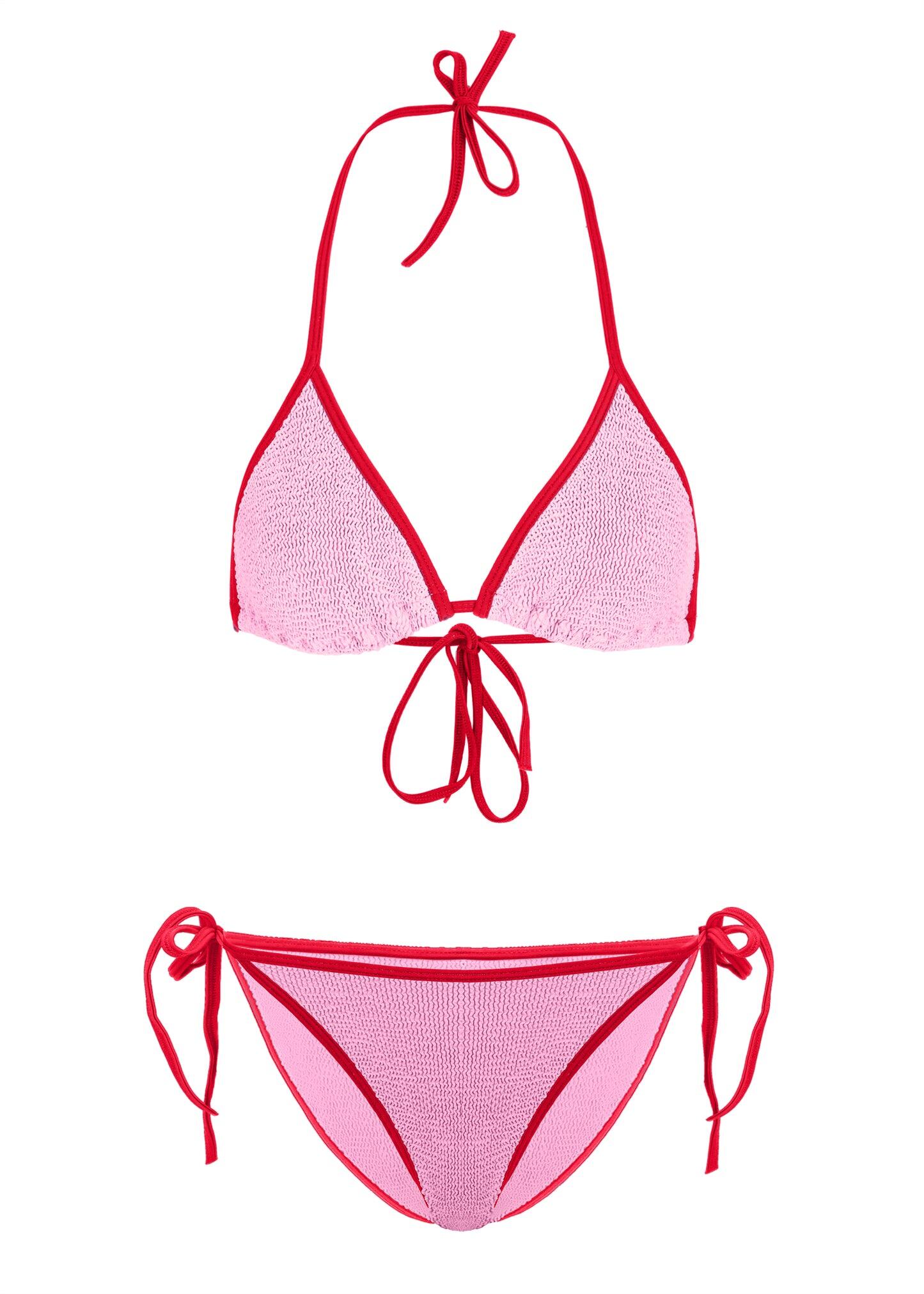 Gina Bikini Contrast Bubblegum/Red
