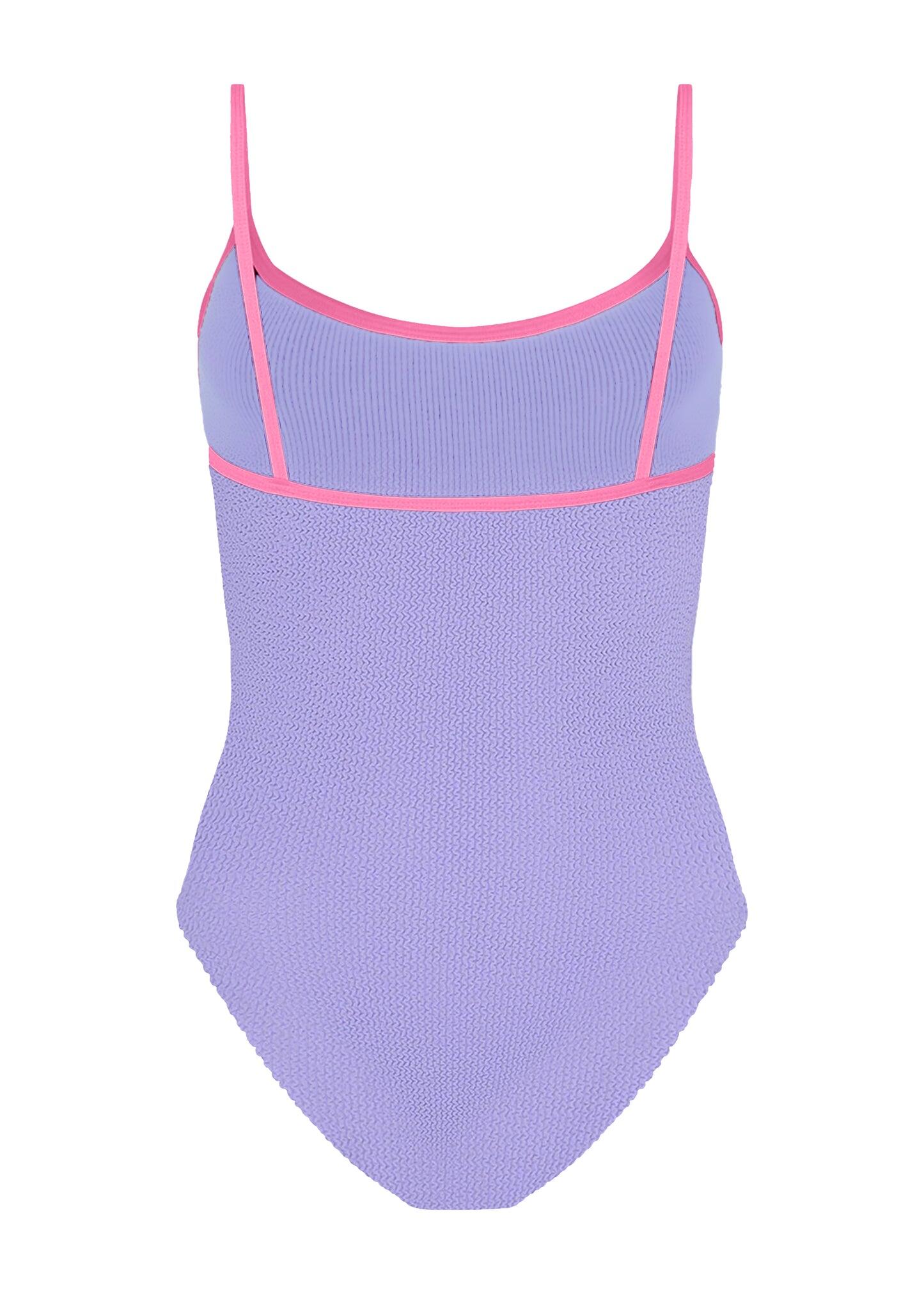 Pamela Swim Contrast Lilac/Bubblegum