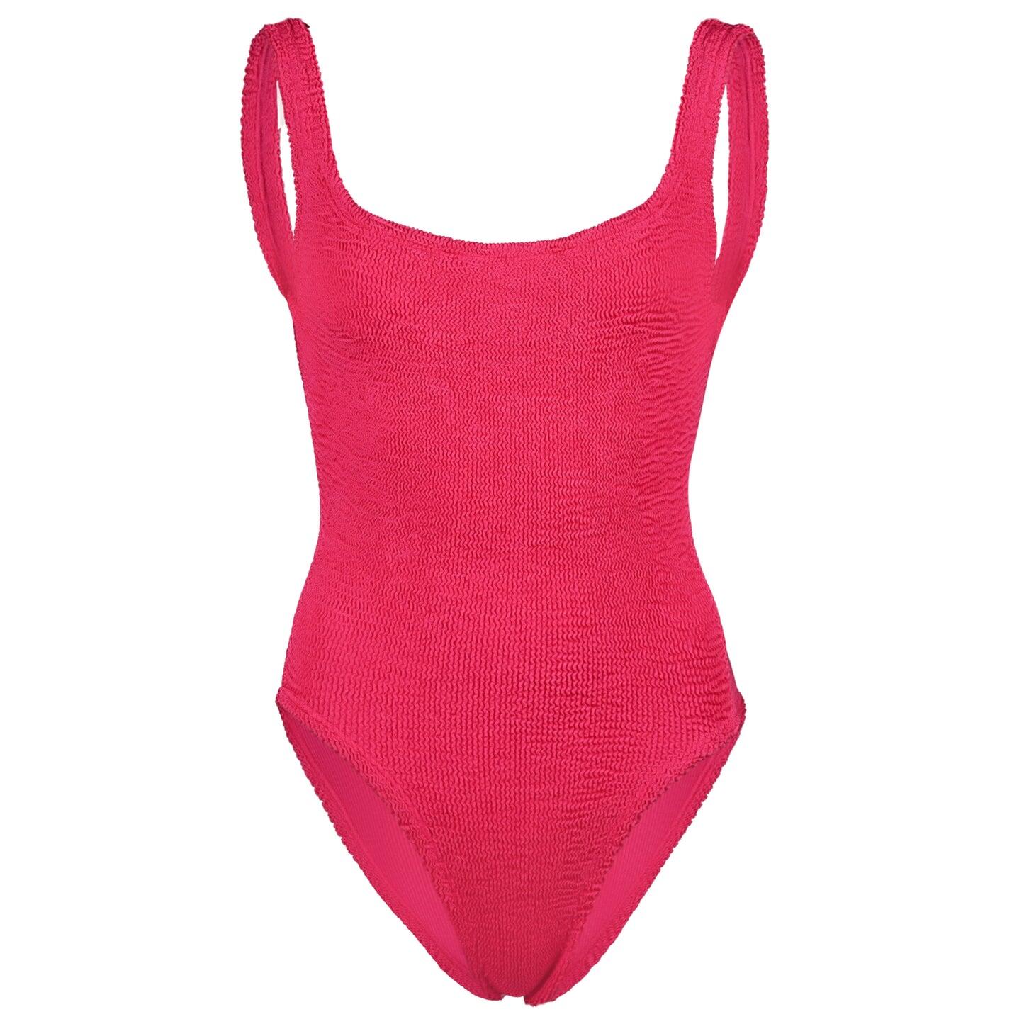 Square Neck Swim Metallic Raspberry - ONE SIZE - One Piece