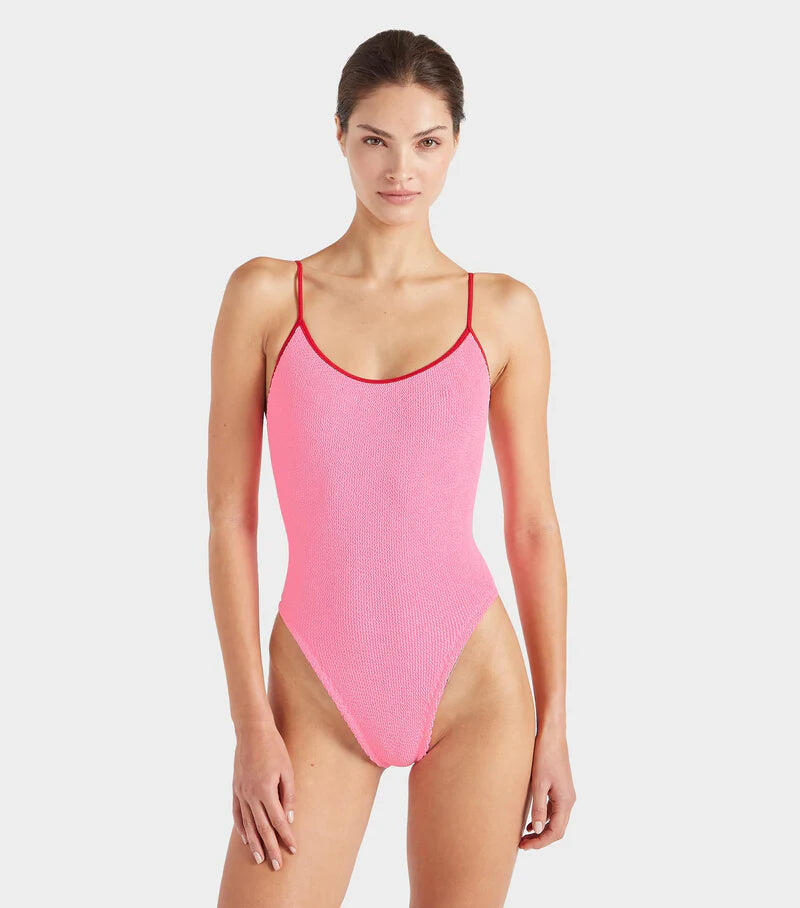 Pamela Swim Contrast Bubblegum/Red