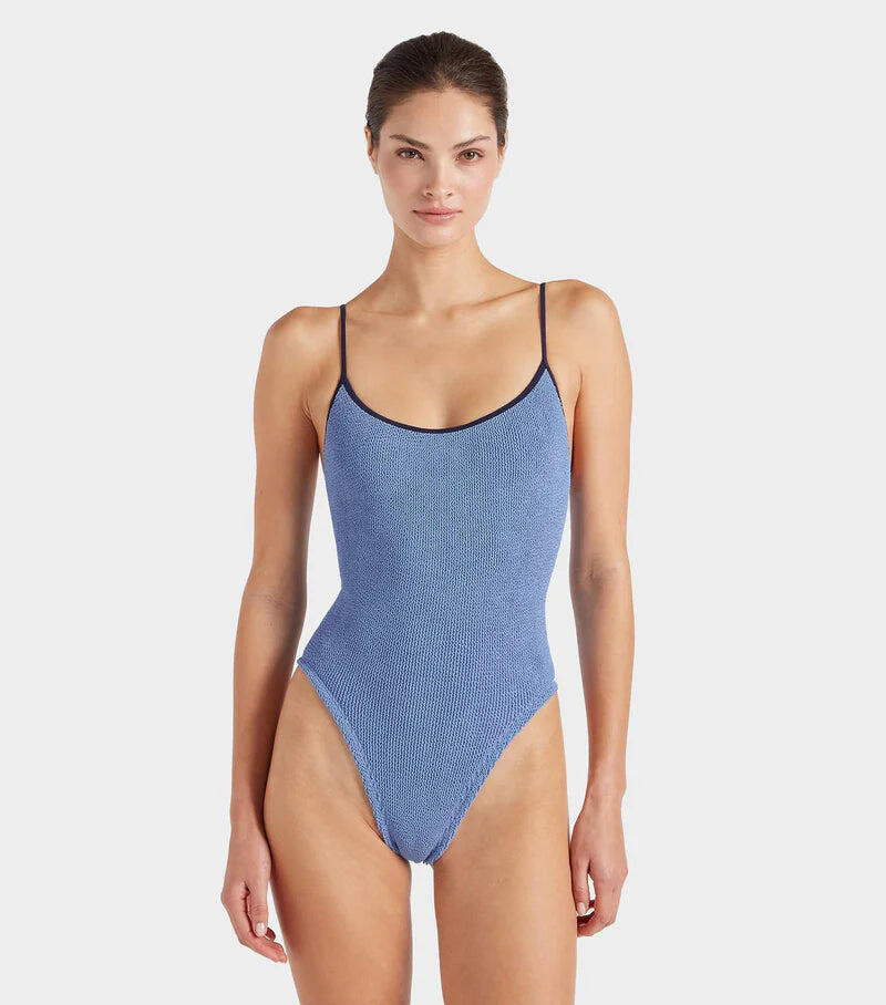 Pamela Swim Contrast Cornflower/Navy