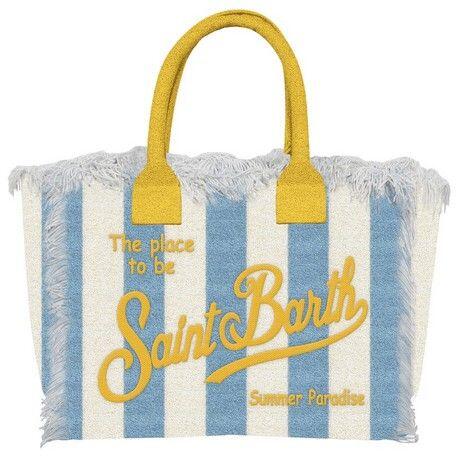Colette Sponge Terry Stripes White & Blue Bag