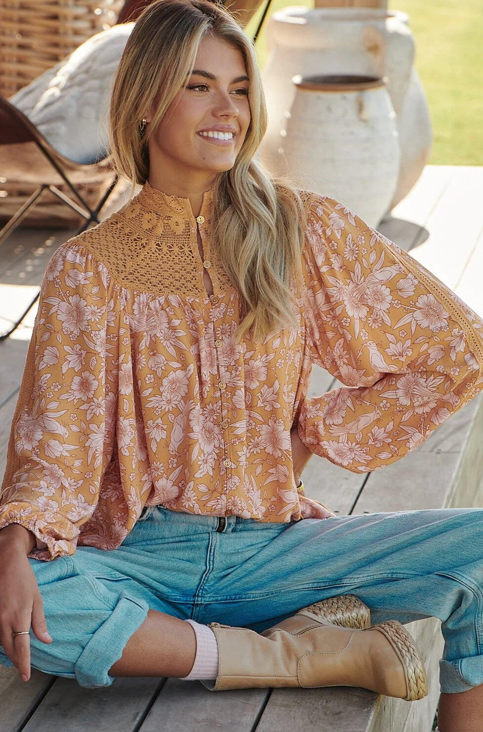 Ivey Print Florence Blouse