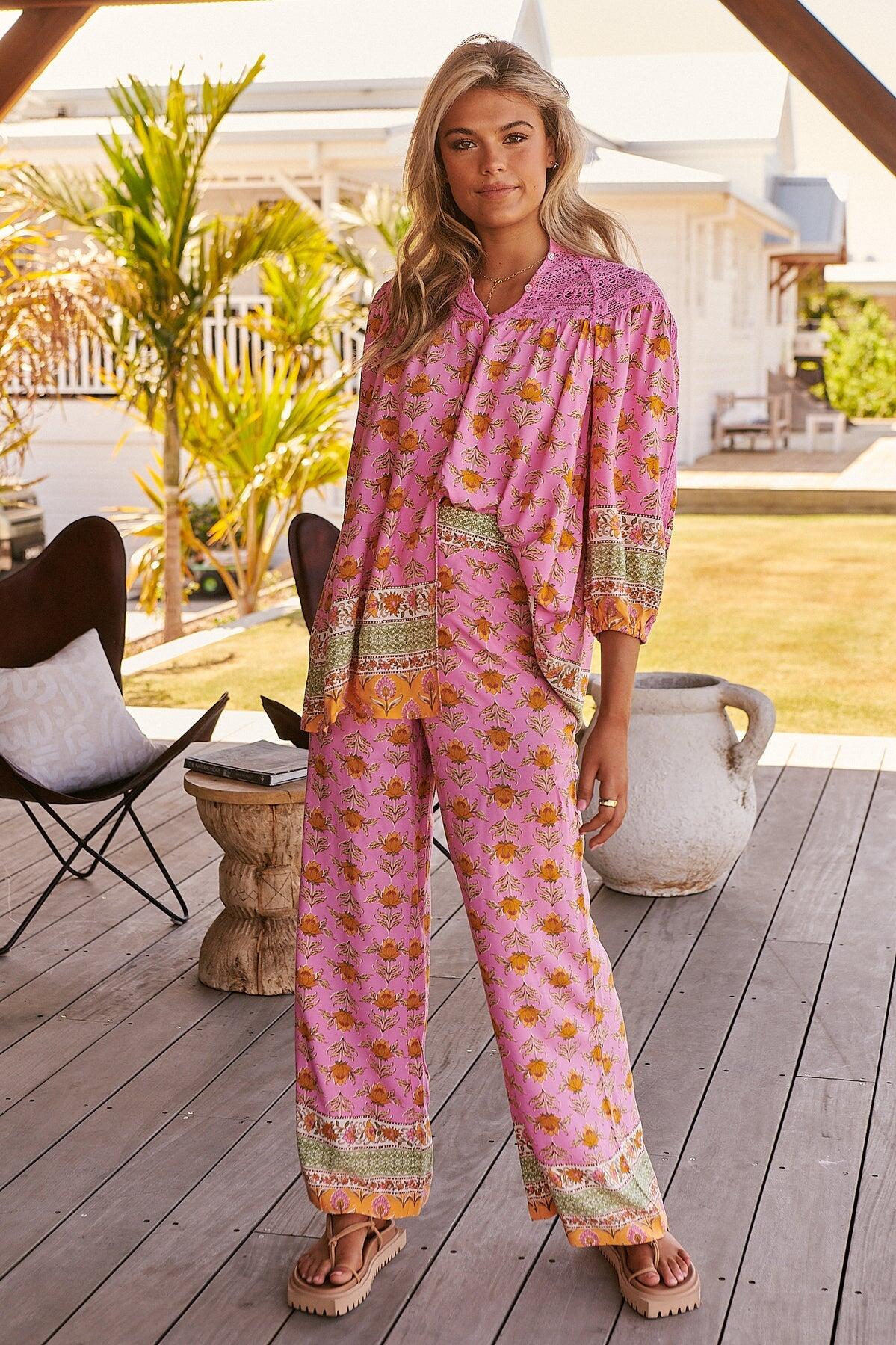 Blushing Meadow Print Jax Pants - Bottoms