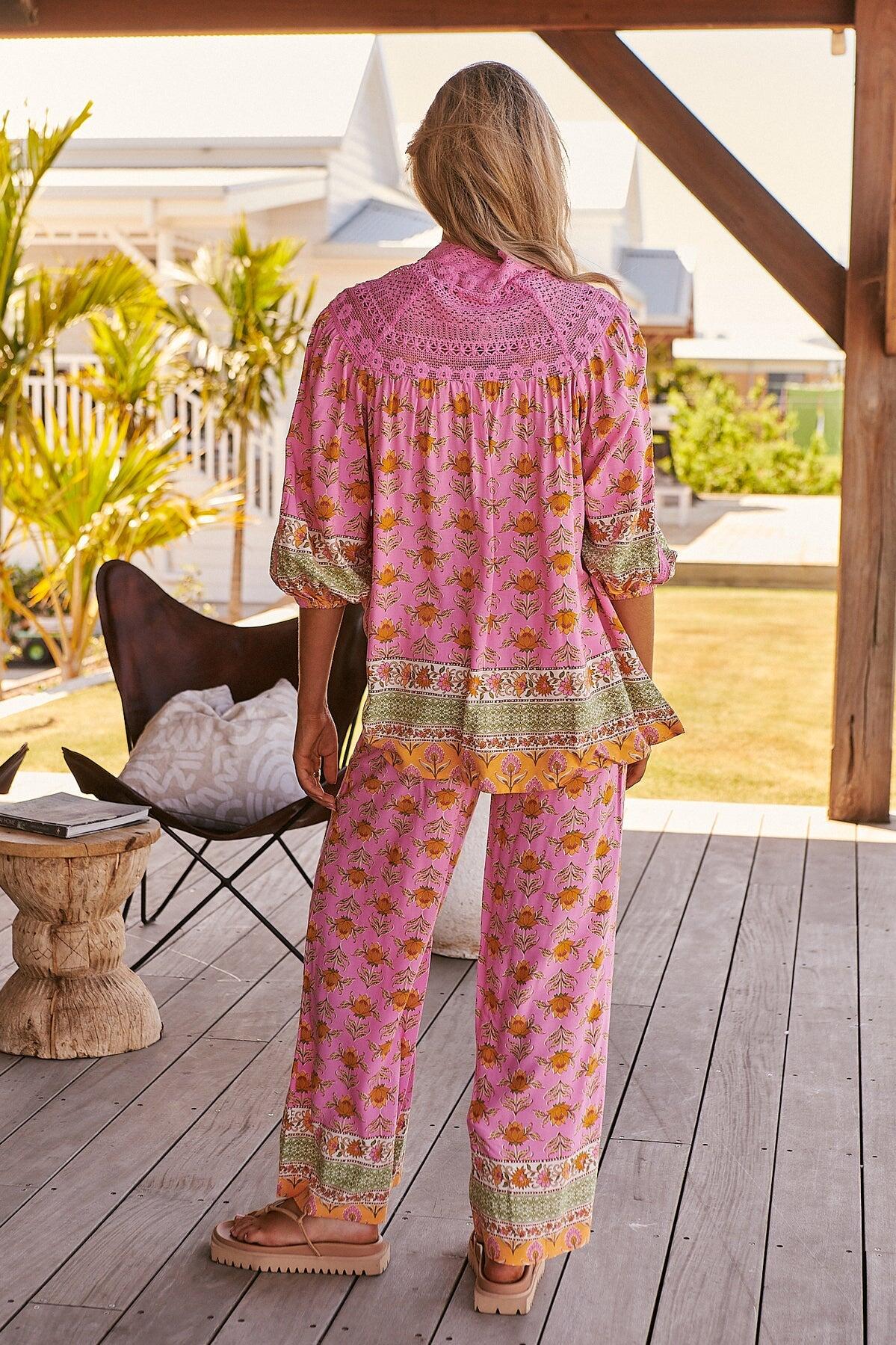 Blushing Meadow Print Jax Pants - Bottoms