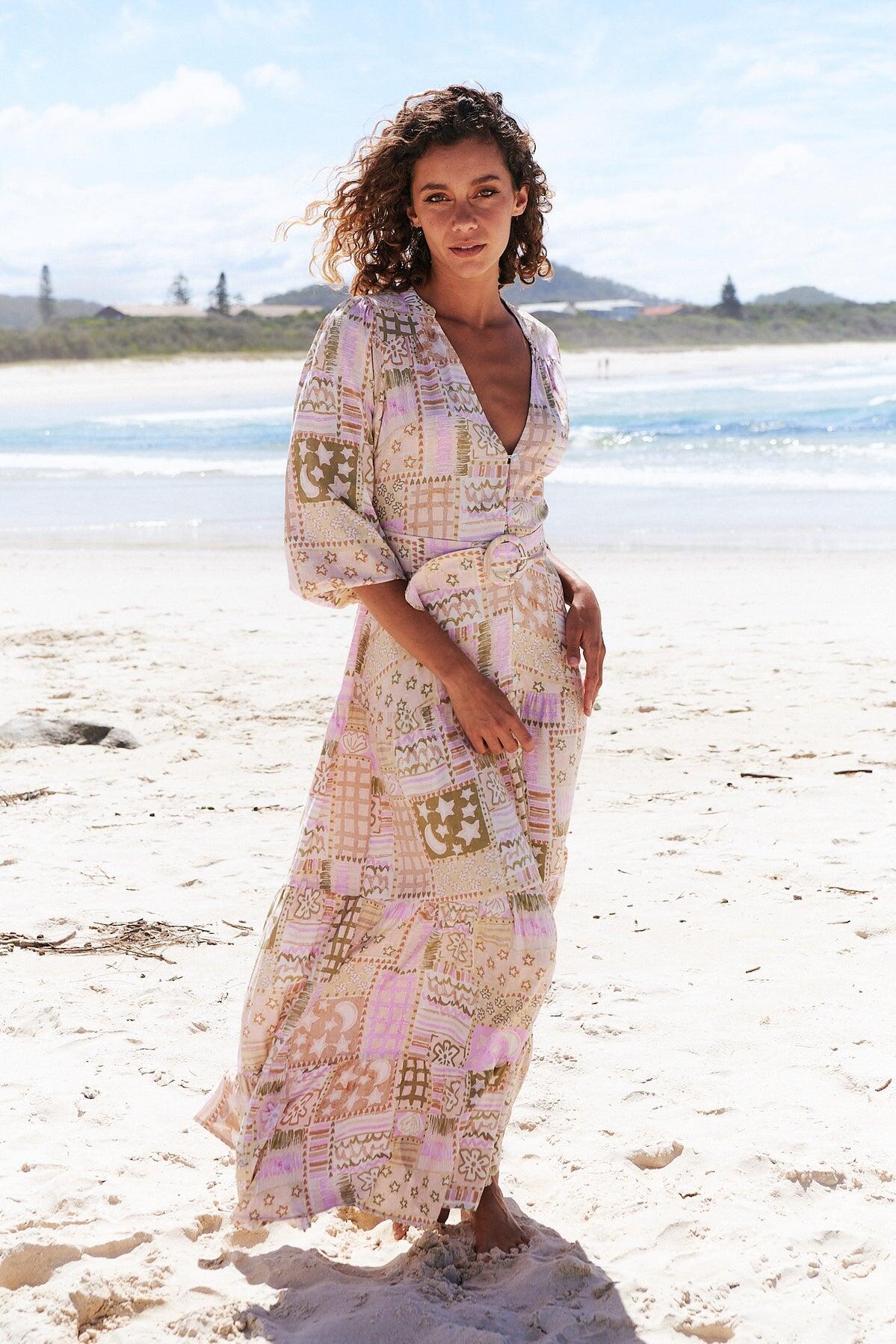 Bonnie Maxi Dress Jupiter Print Pink - Dress