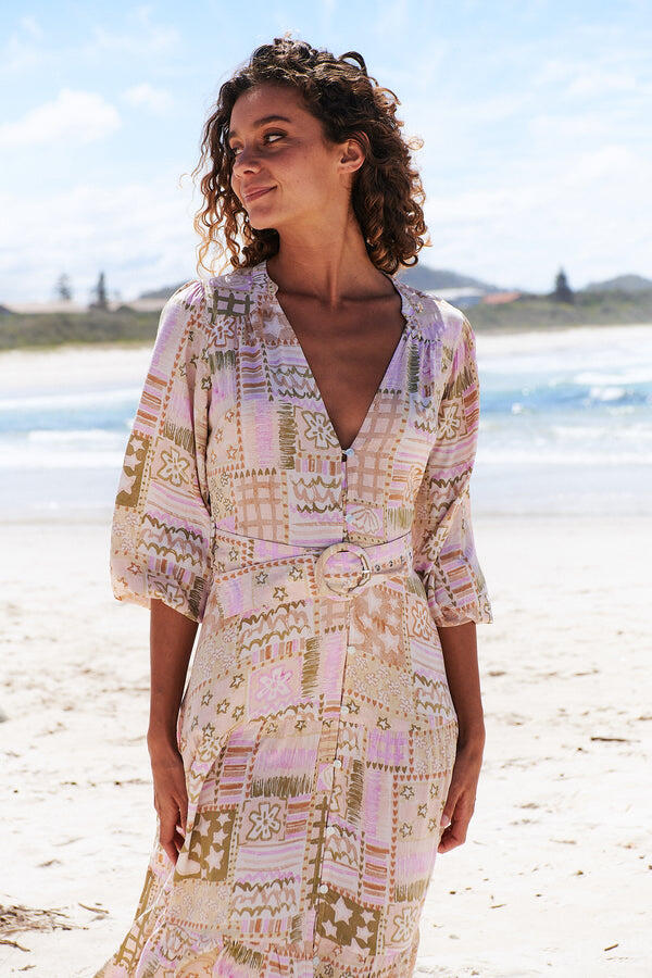Bonnie Maxi Dress Jupiter Print Pink - Dress