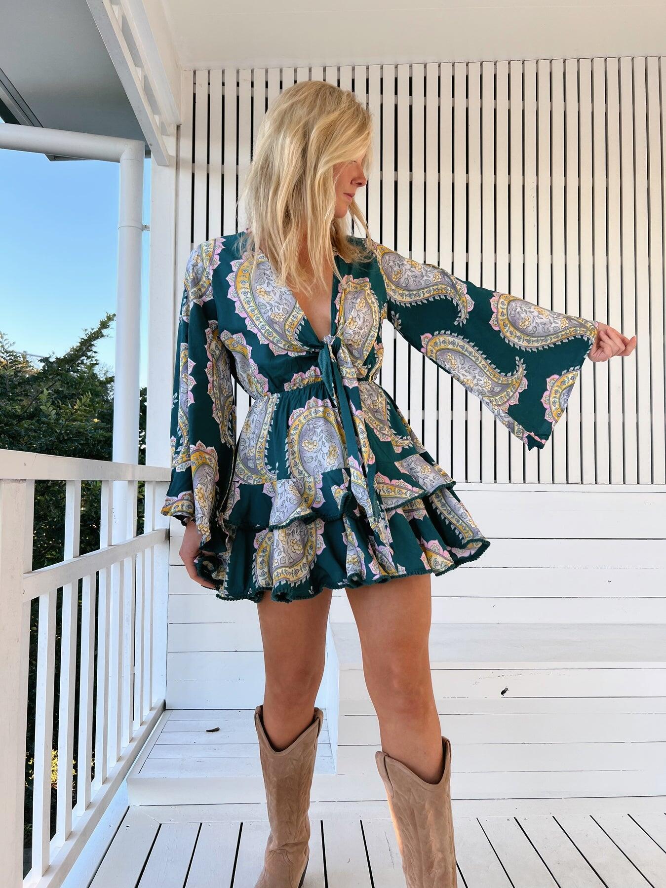 Mahala Print Florin Mini Dress - Dress