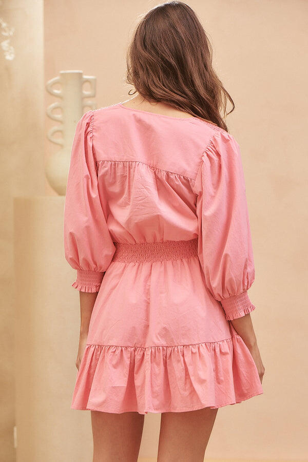 Quinn Mini Dress Cotton Candy Pink - Dress