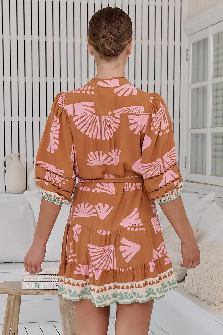 Suga Print Jayde Sleeve Mini Dress - Dress