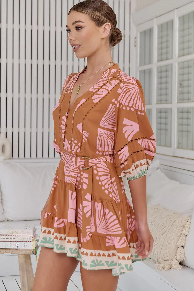 Suga Print Jayde Sleeve Mini Dress - Dress